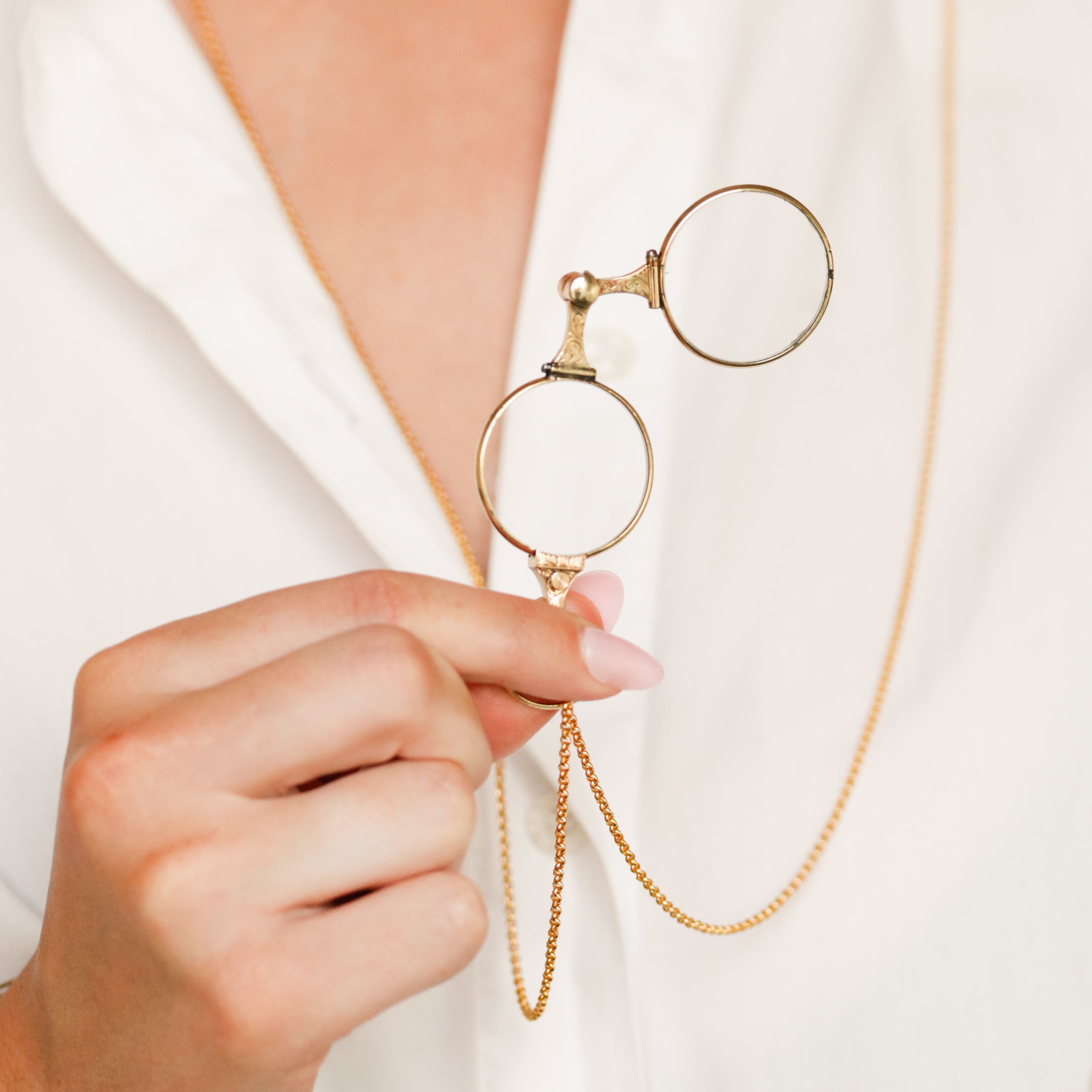 Victorian Folding Lorgnette Glasses