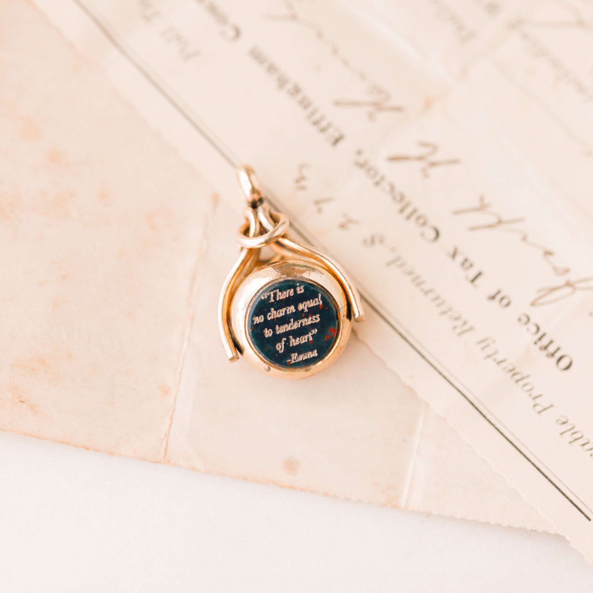 "Tenderness" Emma Gilt Fob