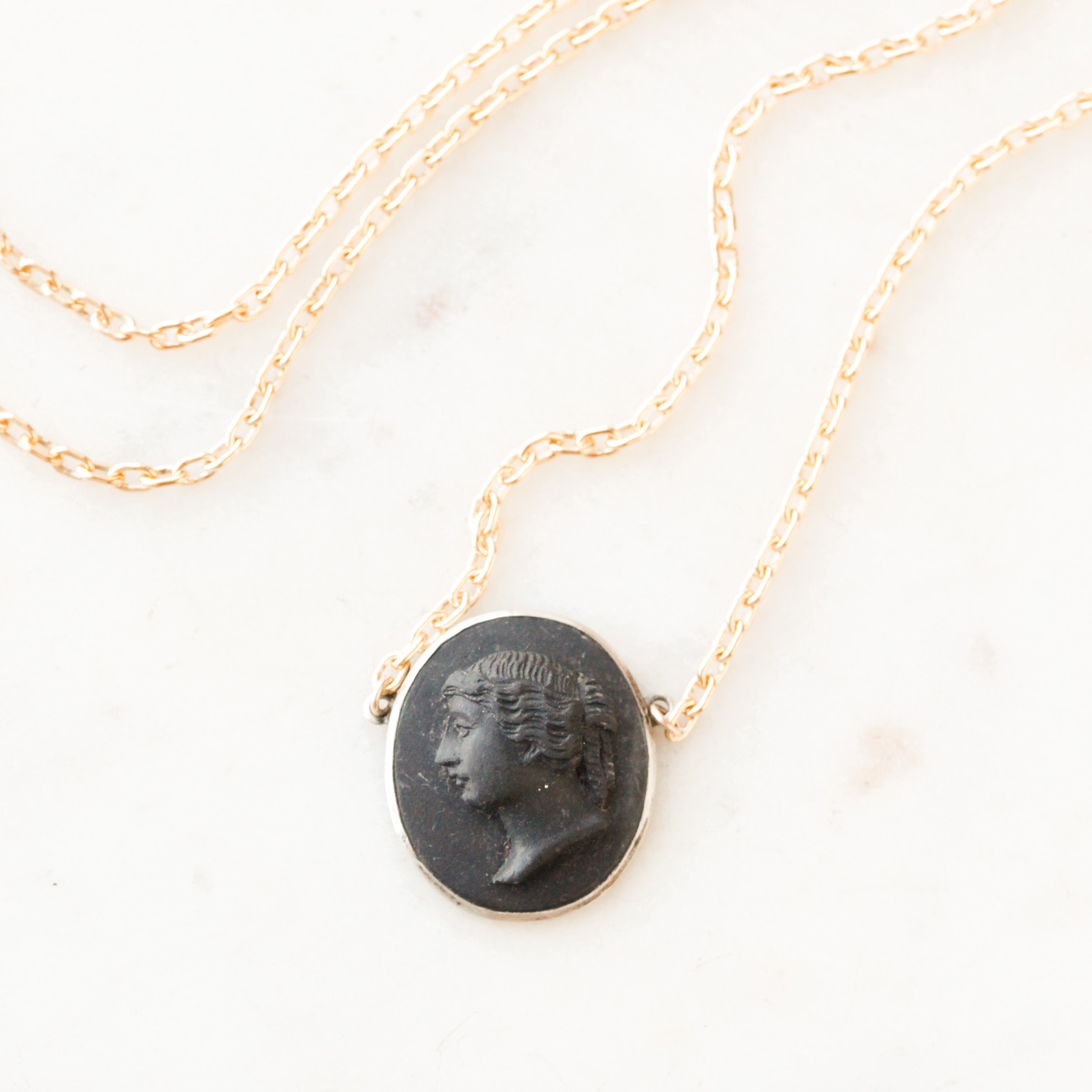 Lennie Lava Cameo Pendant