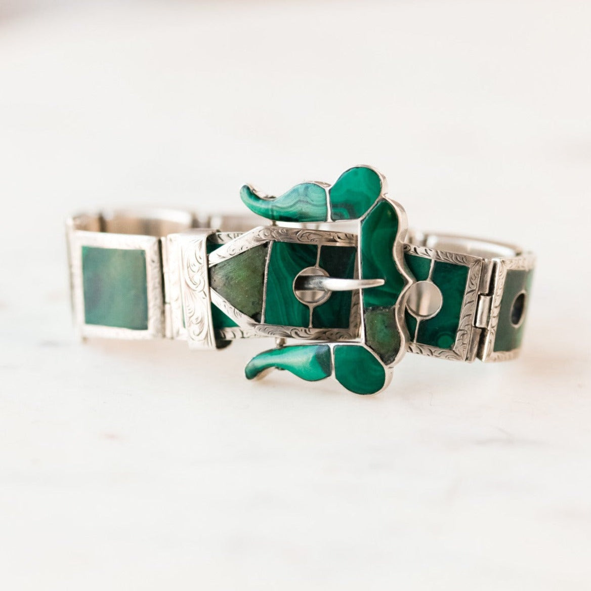 Serena Malachite Buckle Bracelet