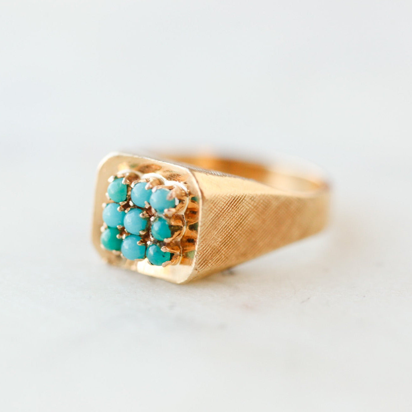 Billow Gold + Turquoise Italian Ring