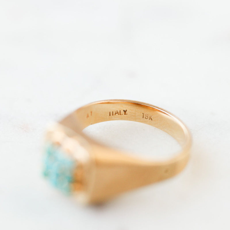 Billow Gold + Turquoise Italian Ring