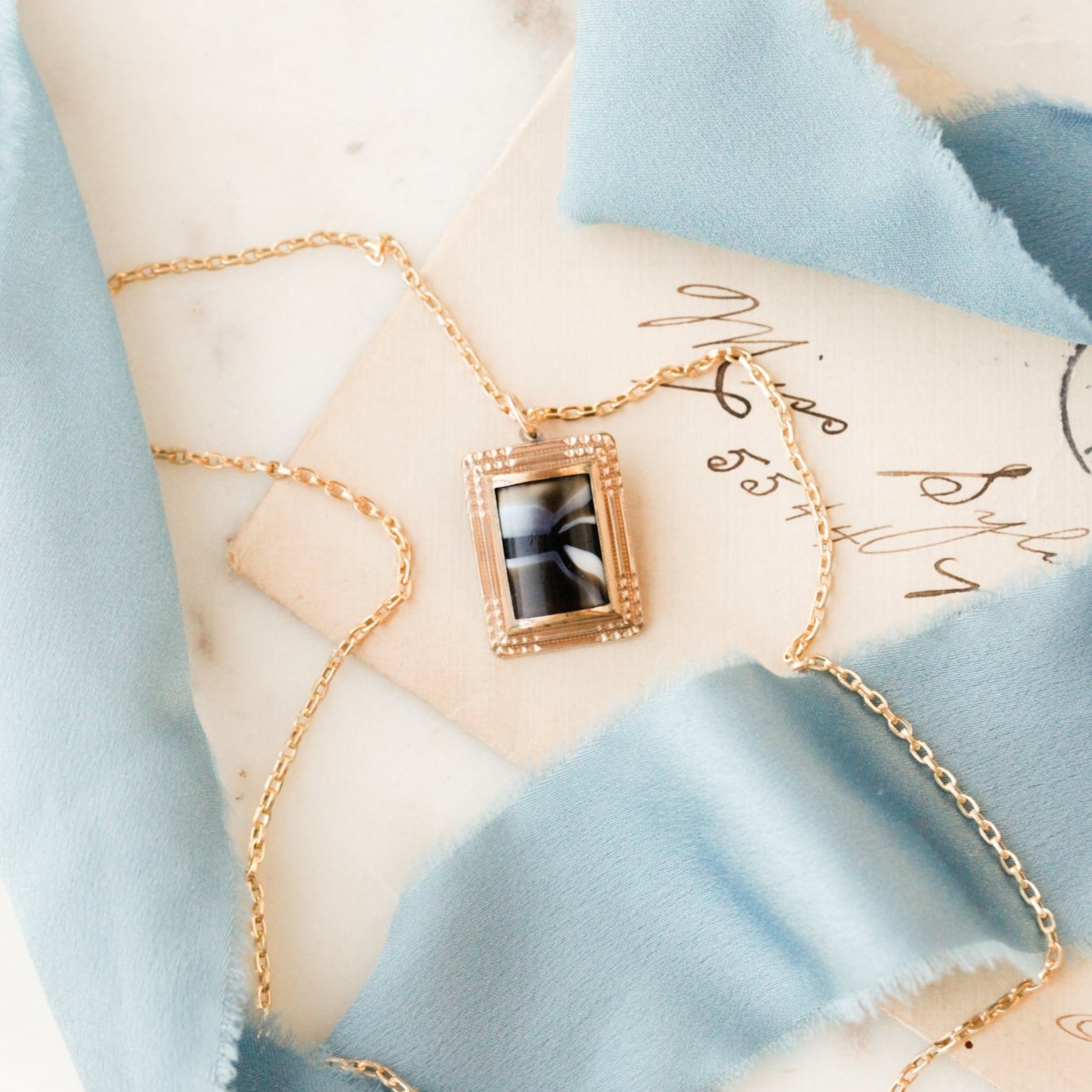 Forrest Banded Agate Pendant