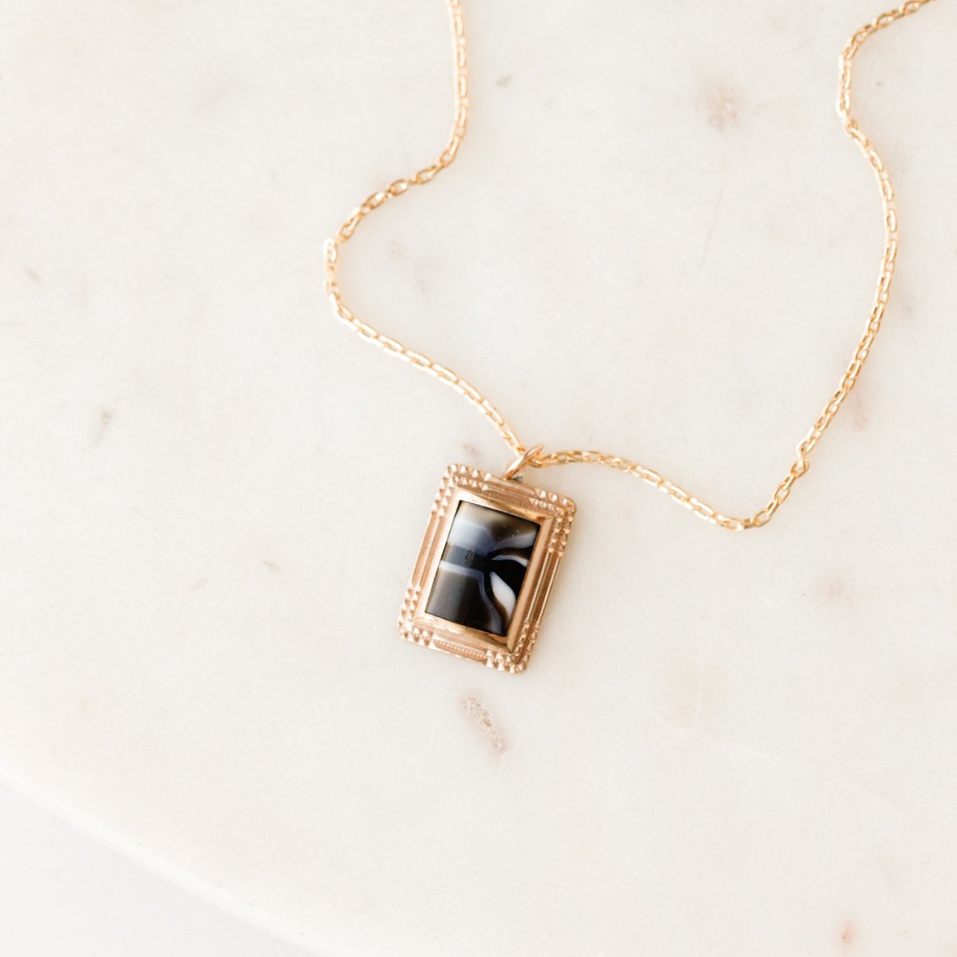 Forrest Banded Agate Pendant