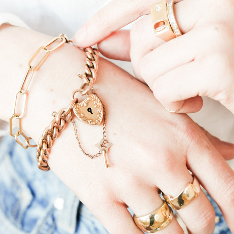 Lover's Lock + Key Bracelet