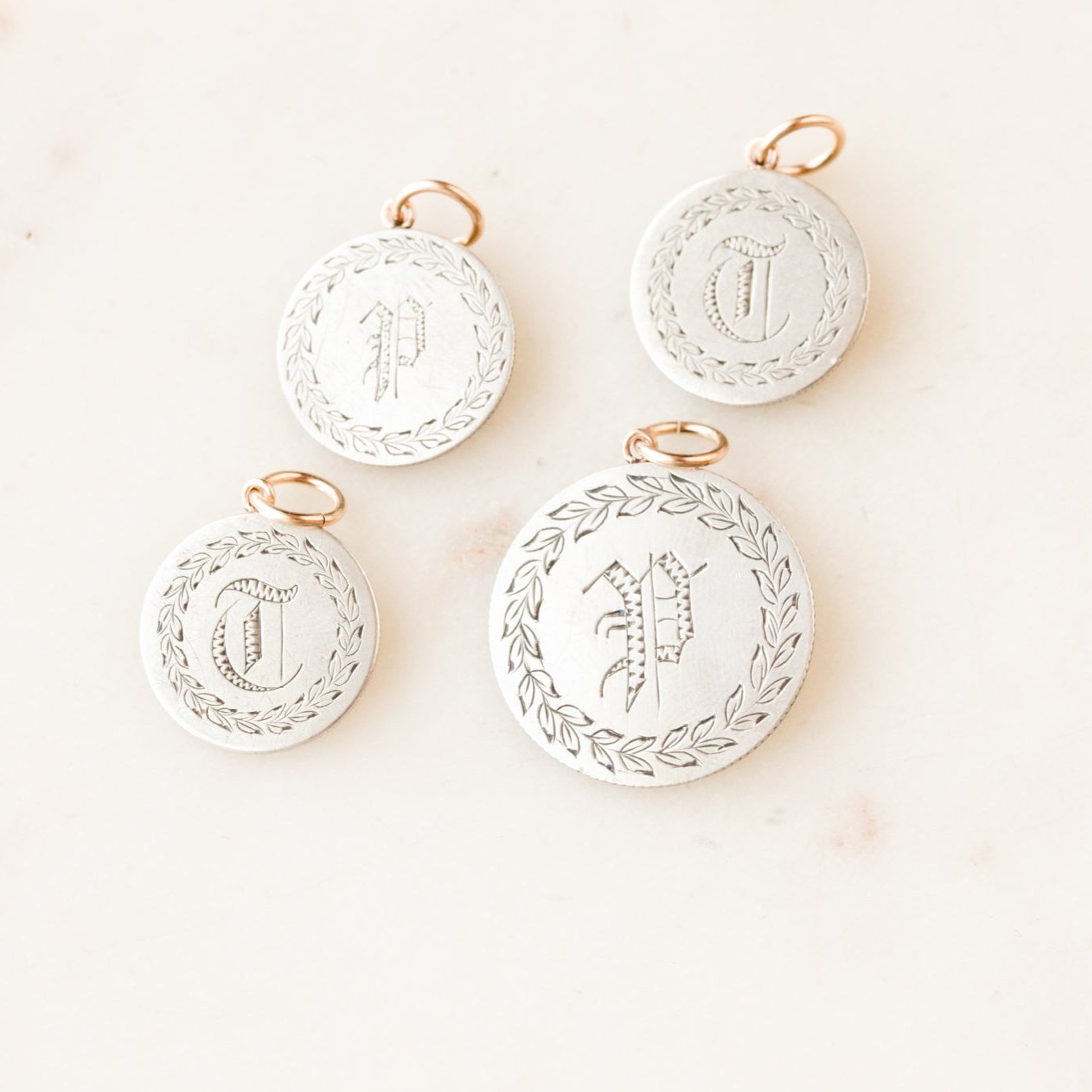 "P" + "T" Love Token Charms