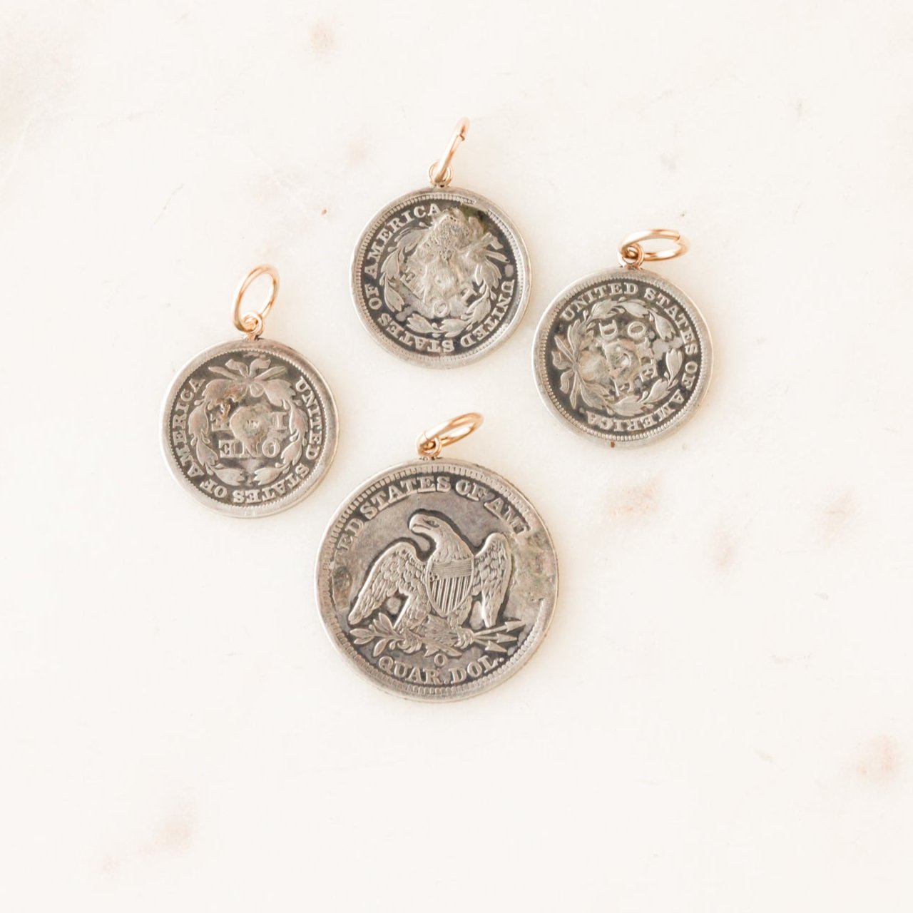 "P" + "T" Love Token Charms