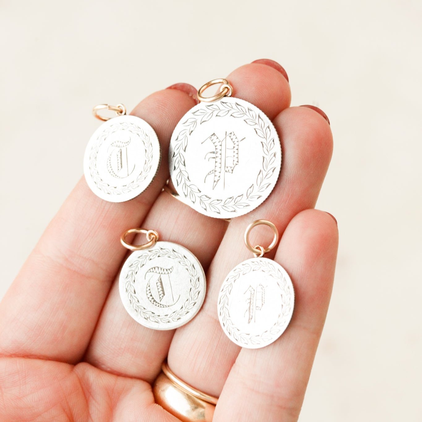 "P" + "T" Love Token Charms
