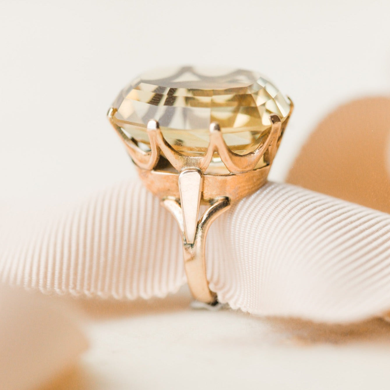 Chloe Citrine Statement Ring