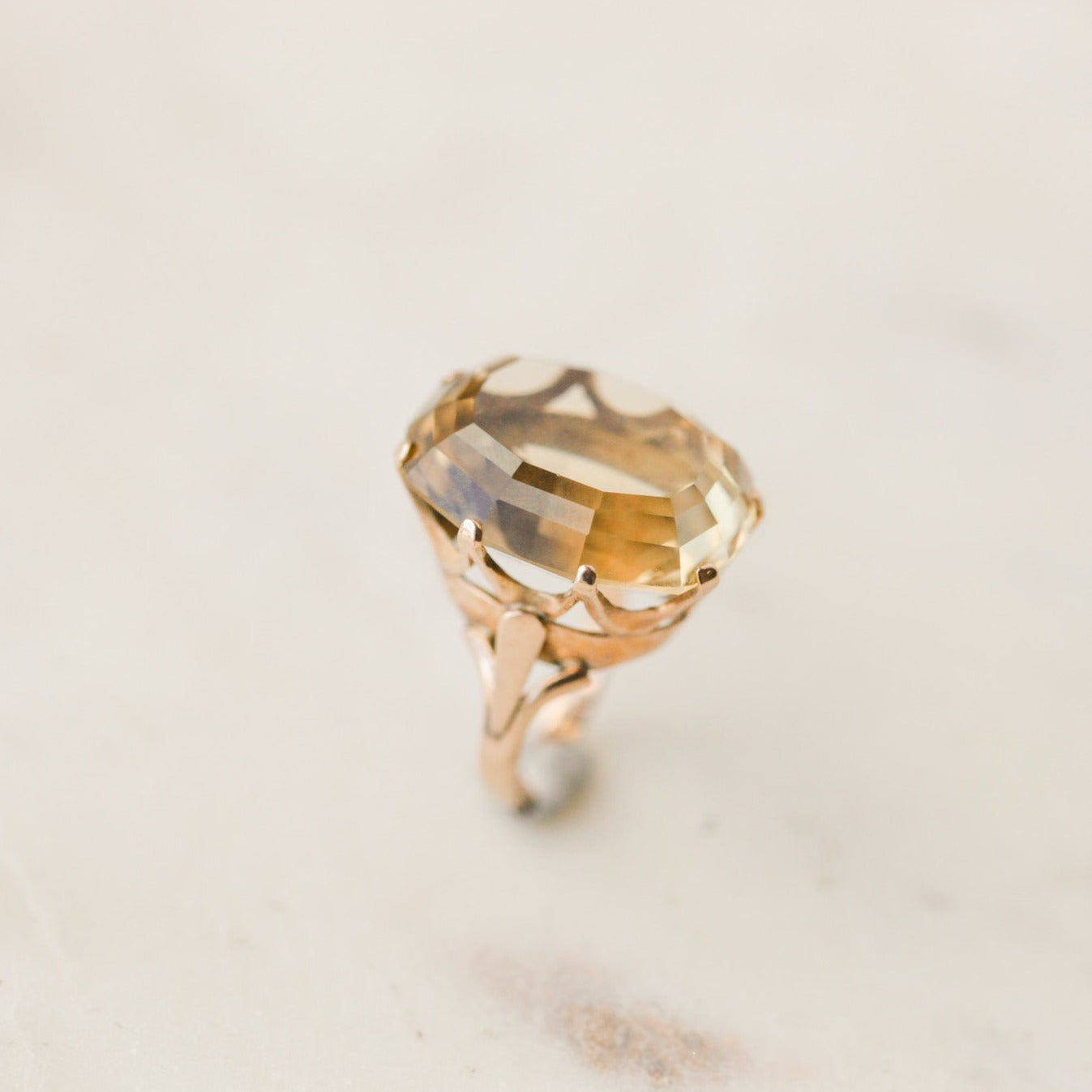 Chloe Citrine Statement Ring