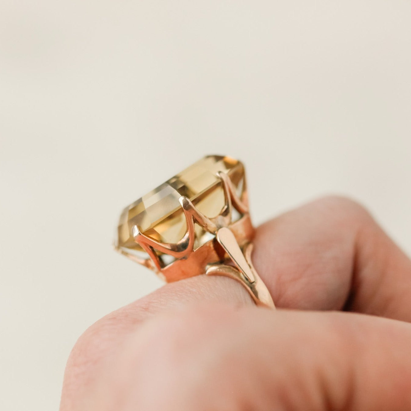 Chloe Citrine Statement Ring