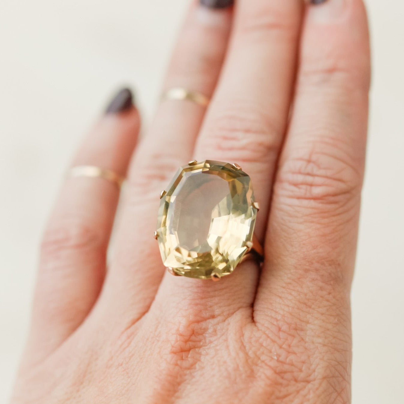 Chloe Citrine Statement Ring
