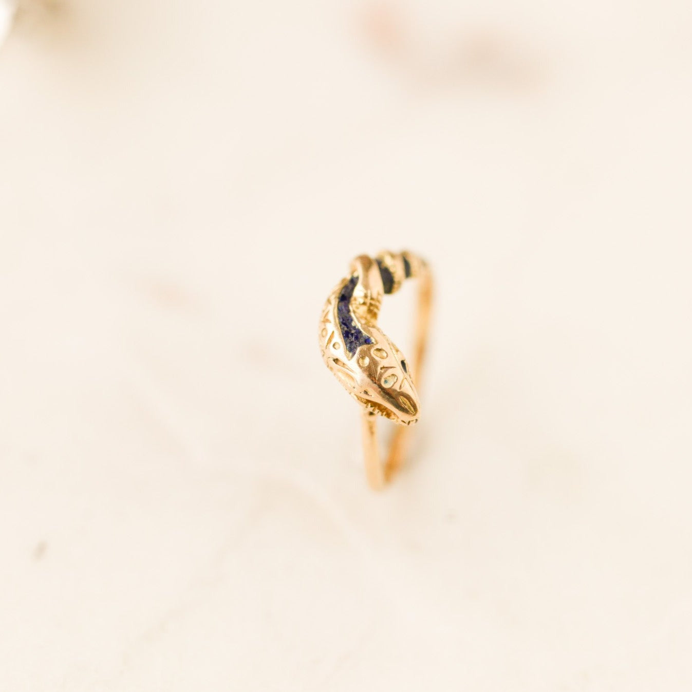 Ebrim Gilded Serpent Ring