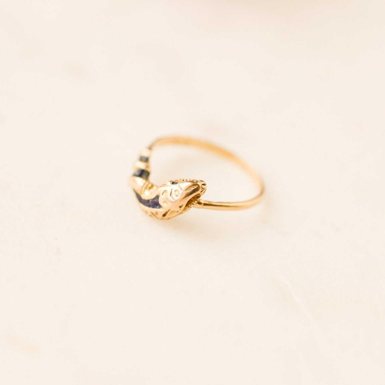 Ebrim Gilded Serpent Ring