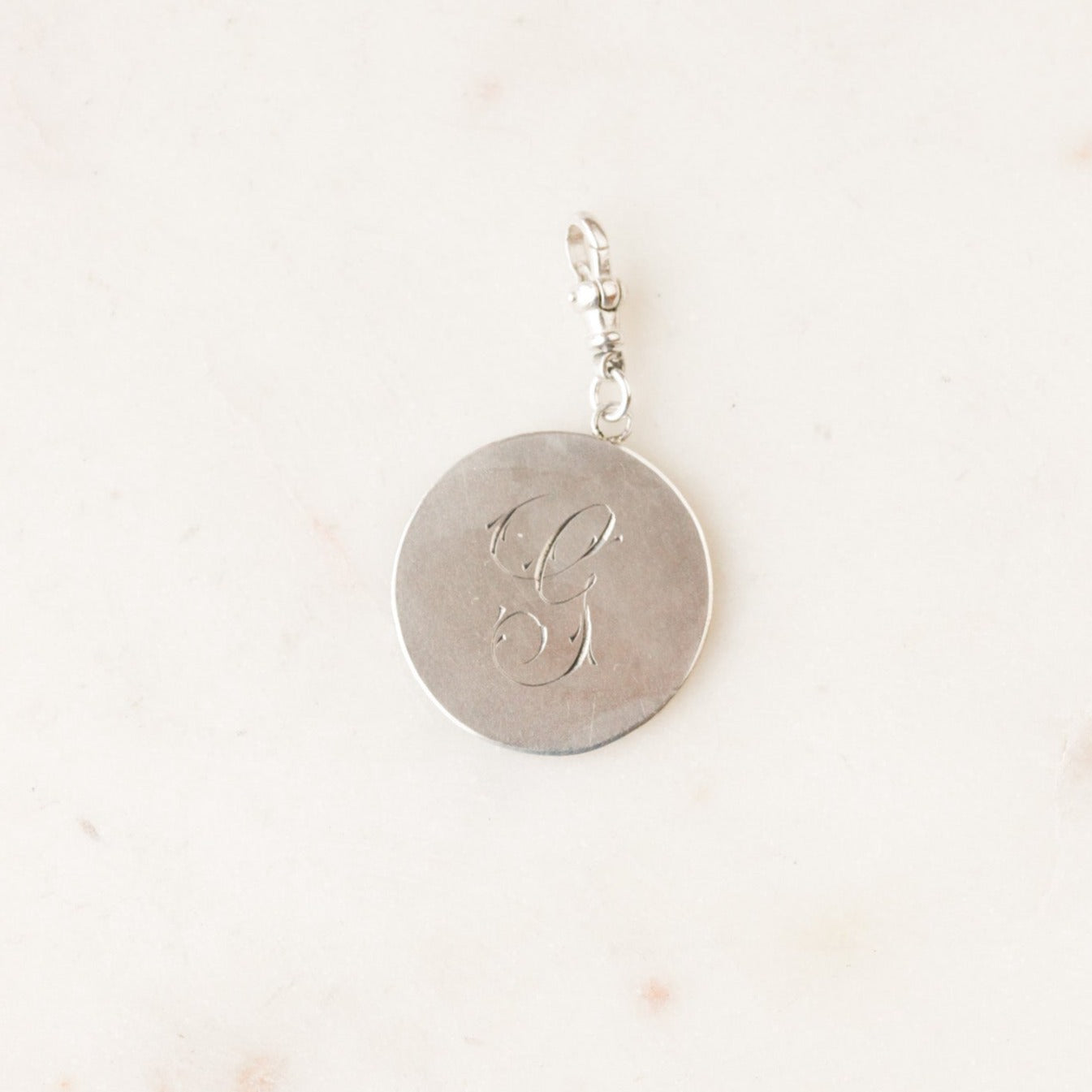 Victorian "G" Engraved Charm