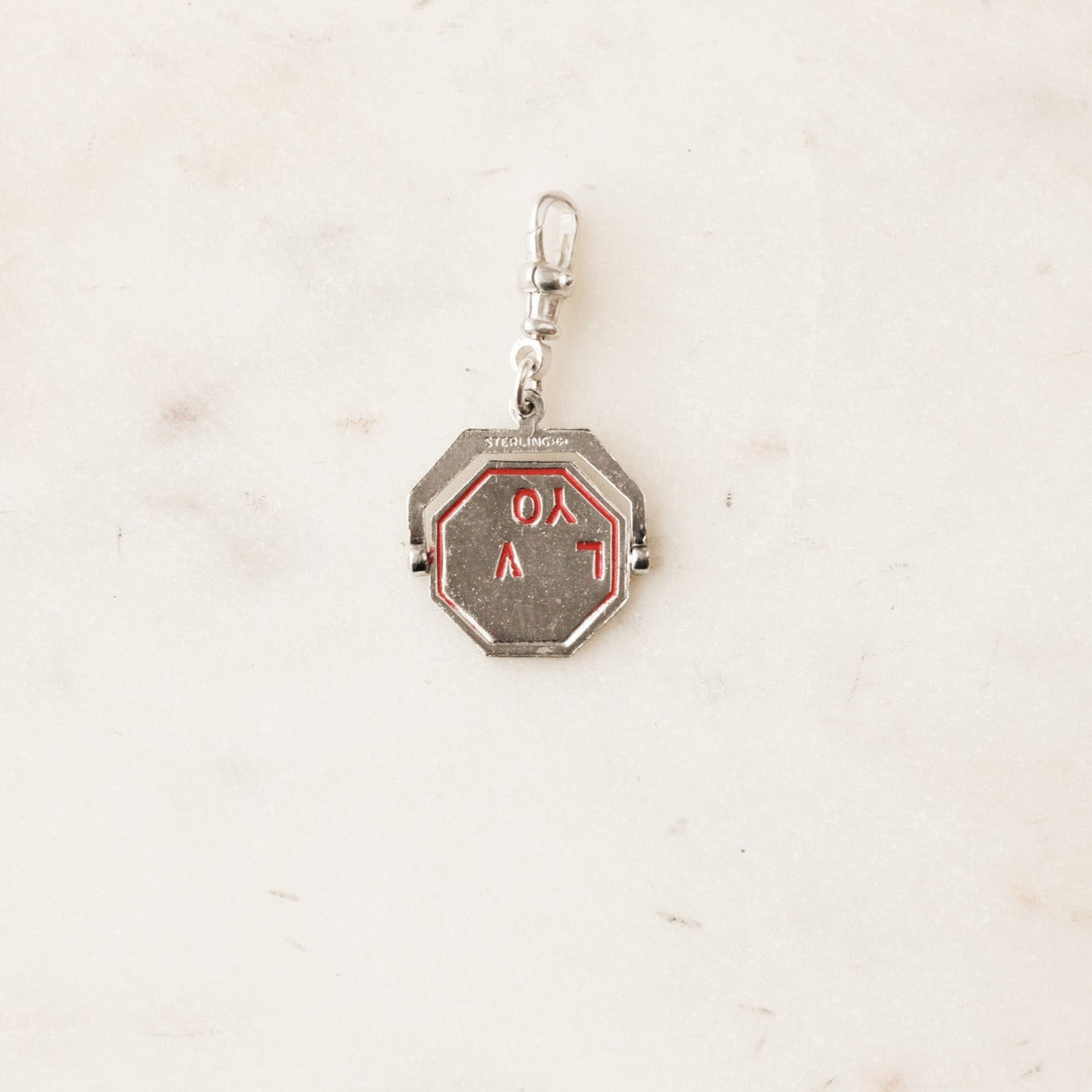 "I LOVE YOU" Enameled Spinner Charm