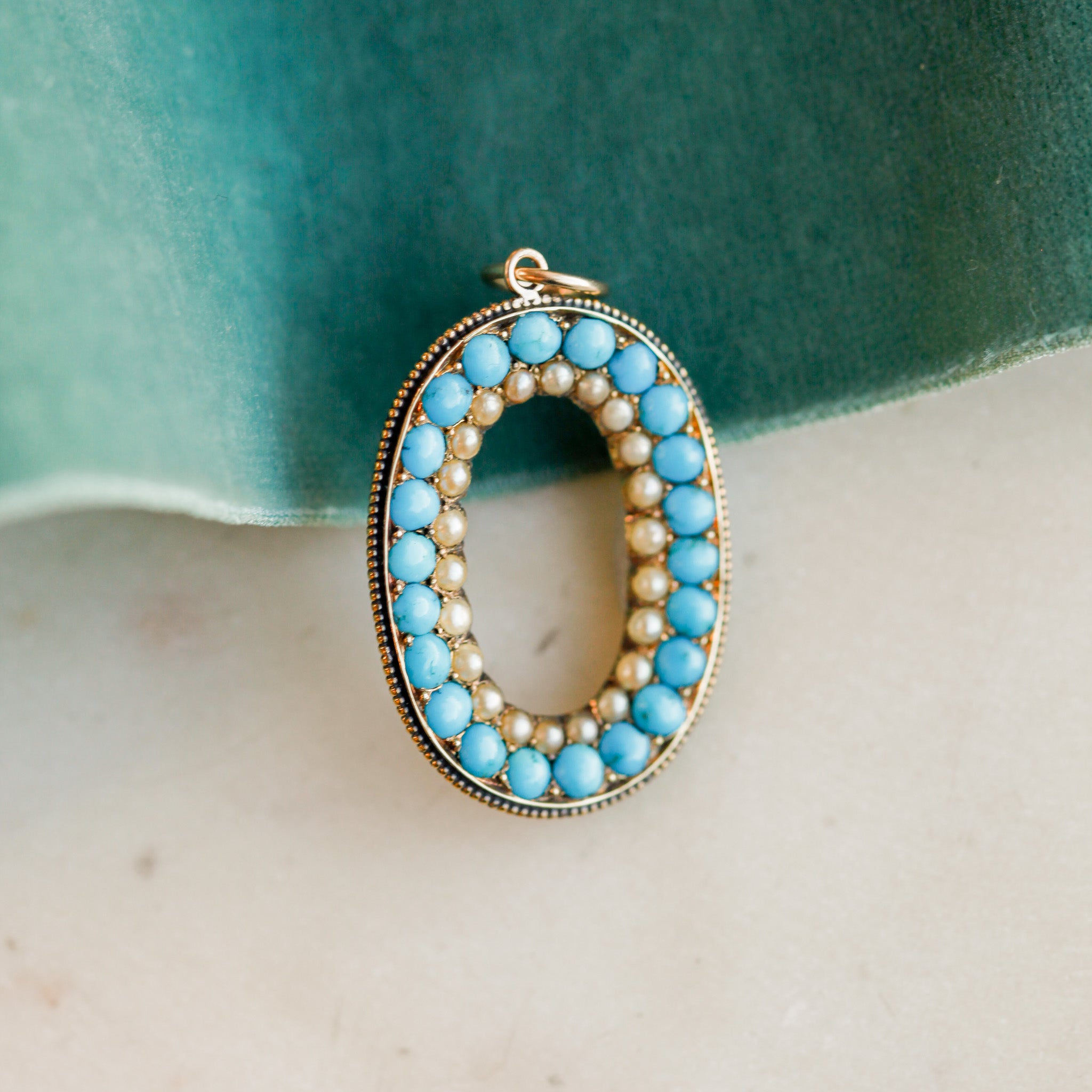 Ethelle Gold + Turquoise Pendant