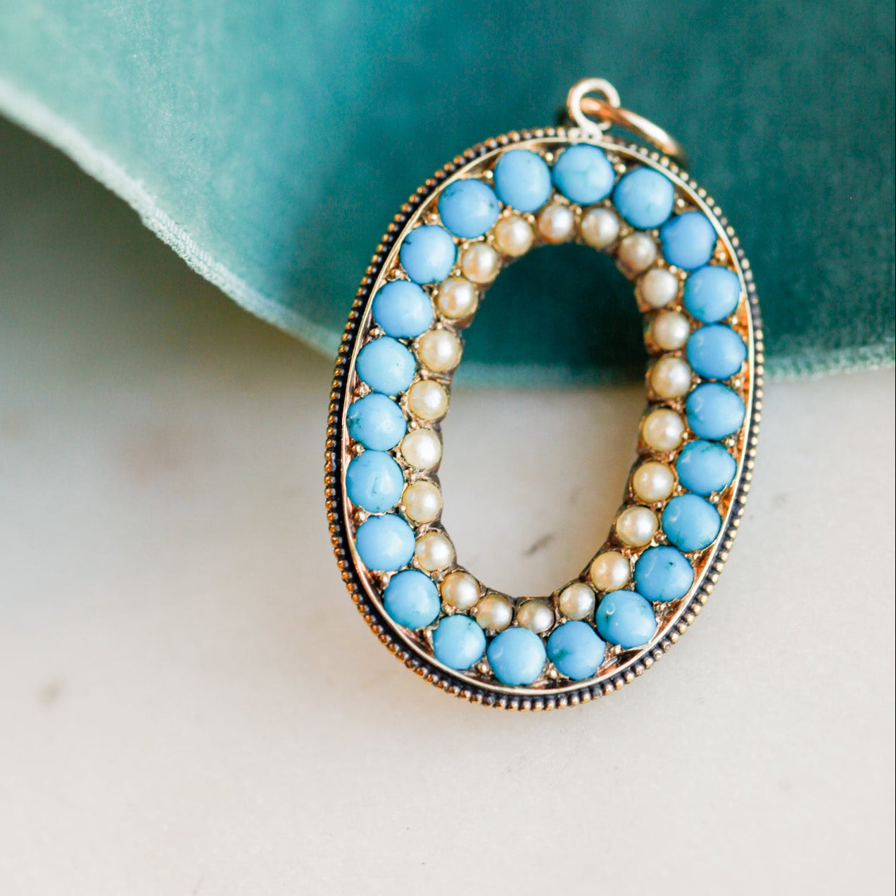 Ethelle Gold + Turquoise Pendant