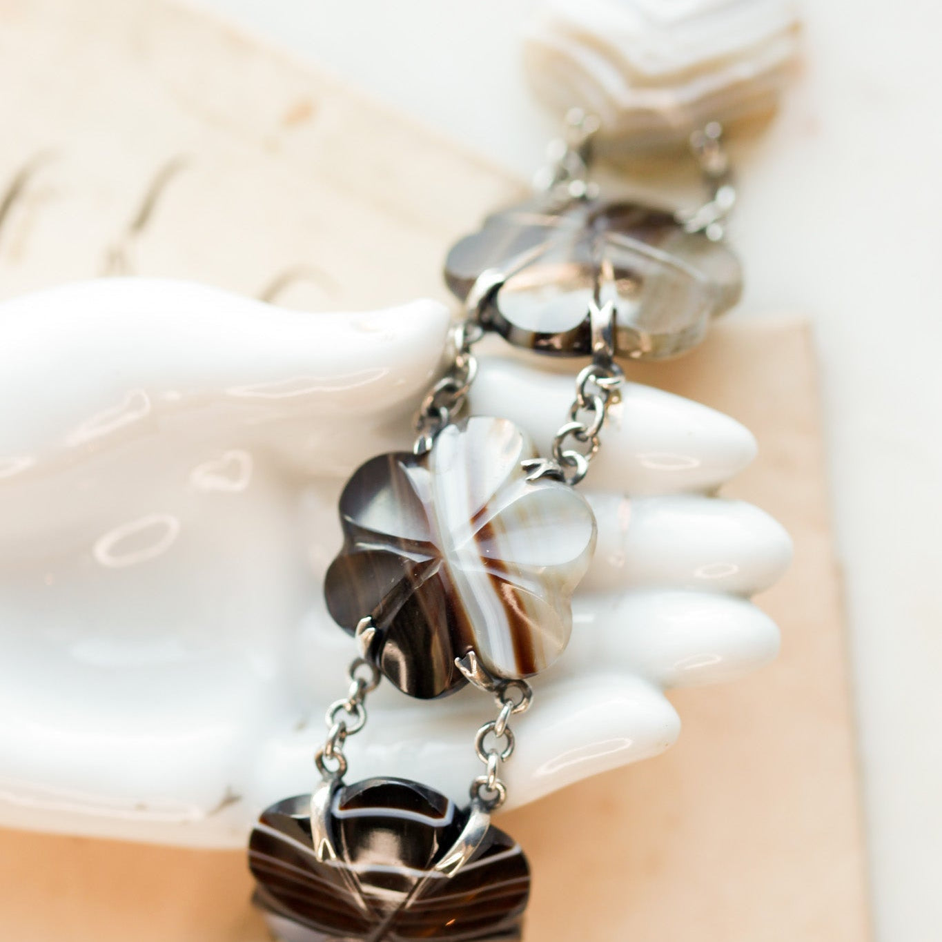 Henri Carved Banded Agate Bracelet