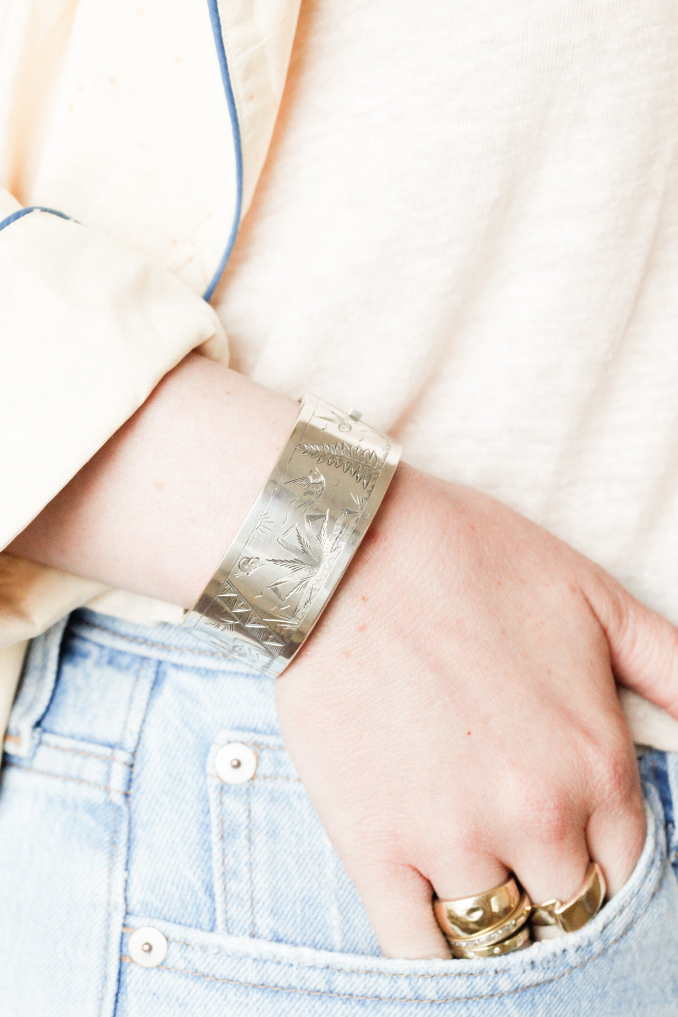 Flora + Fauna Sterling Bangle