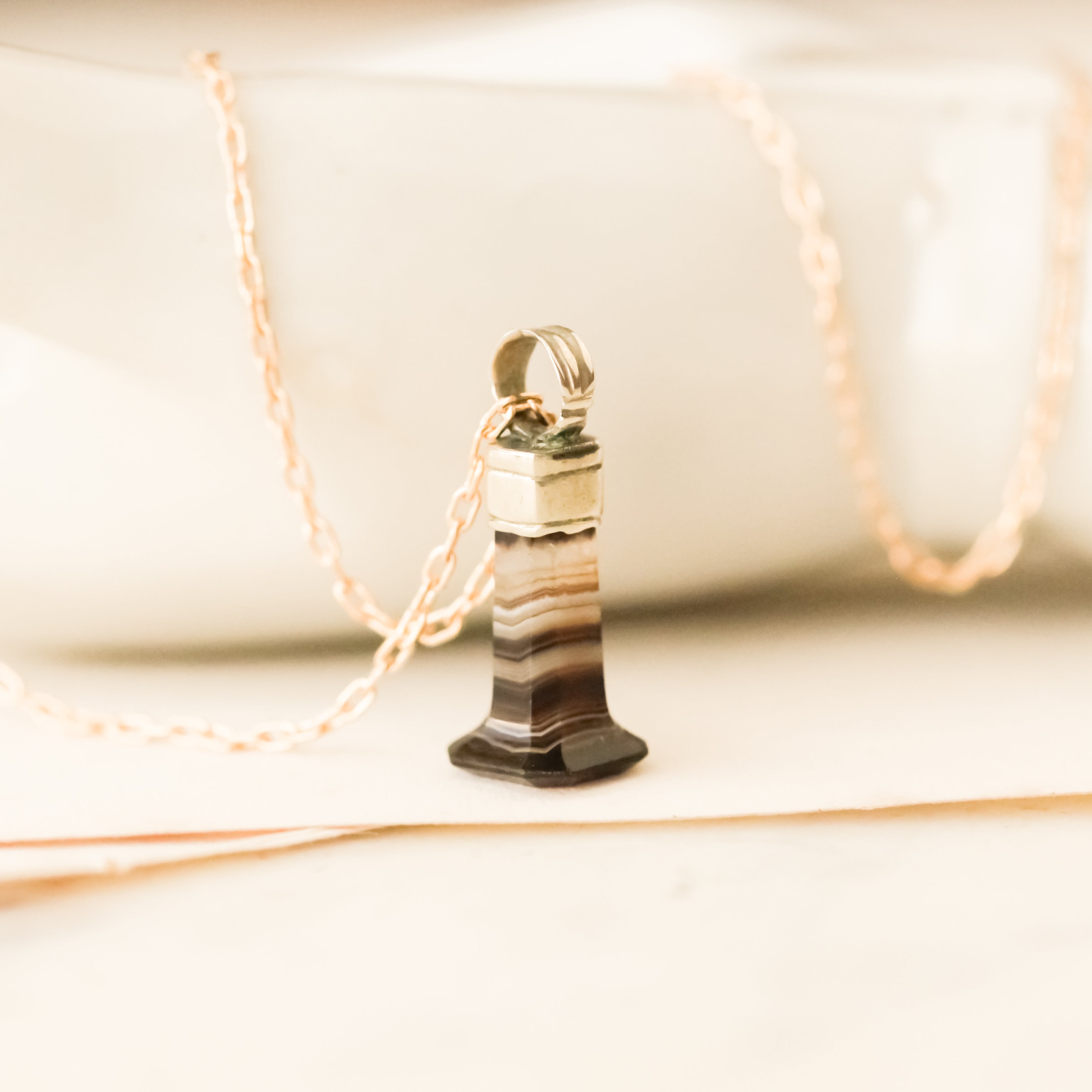 Jerome Agate Seal Pendant