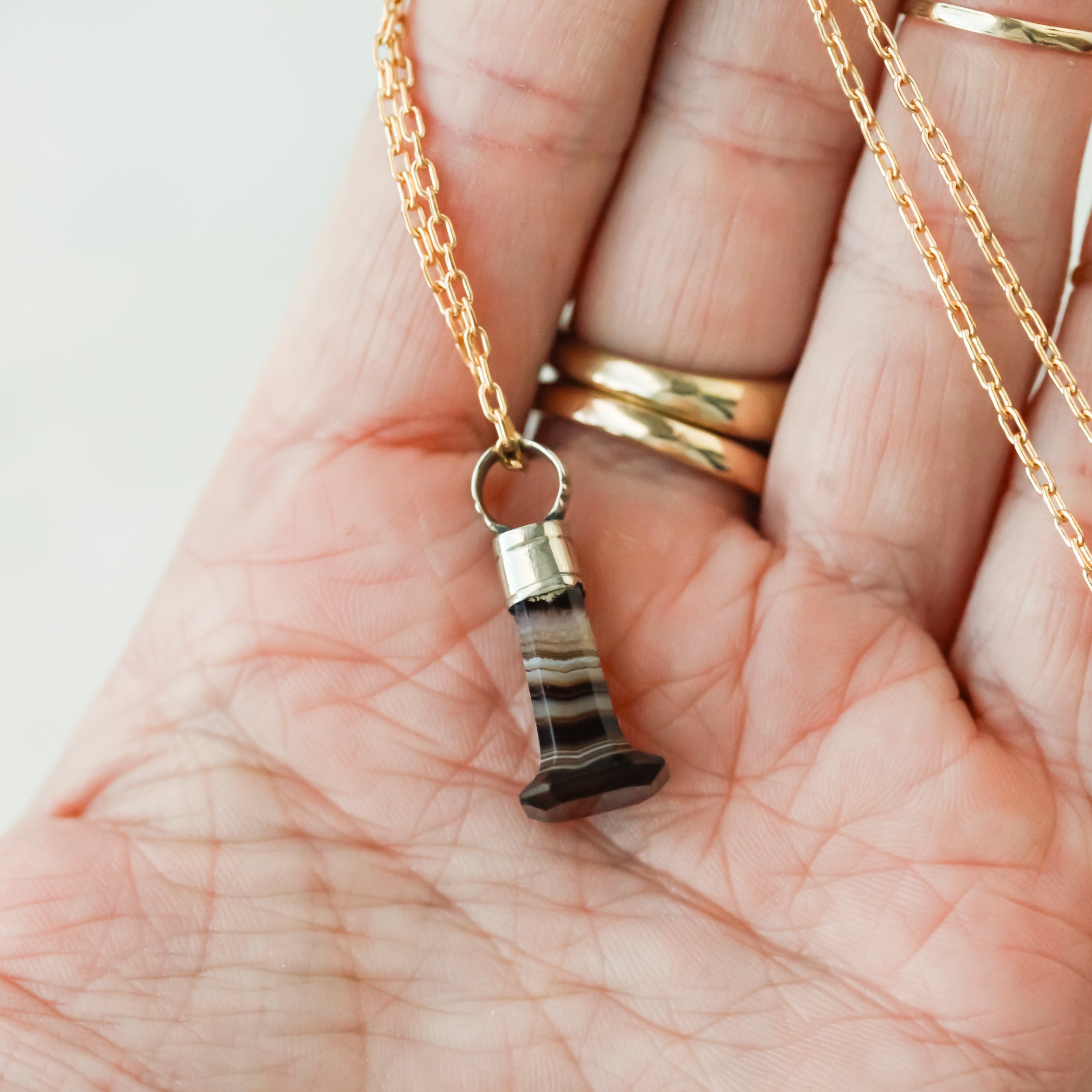 Jerome Agate Seal Pendant