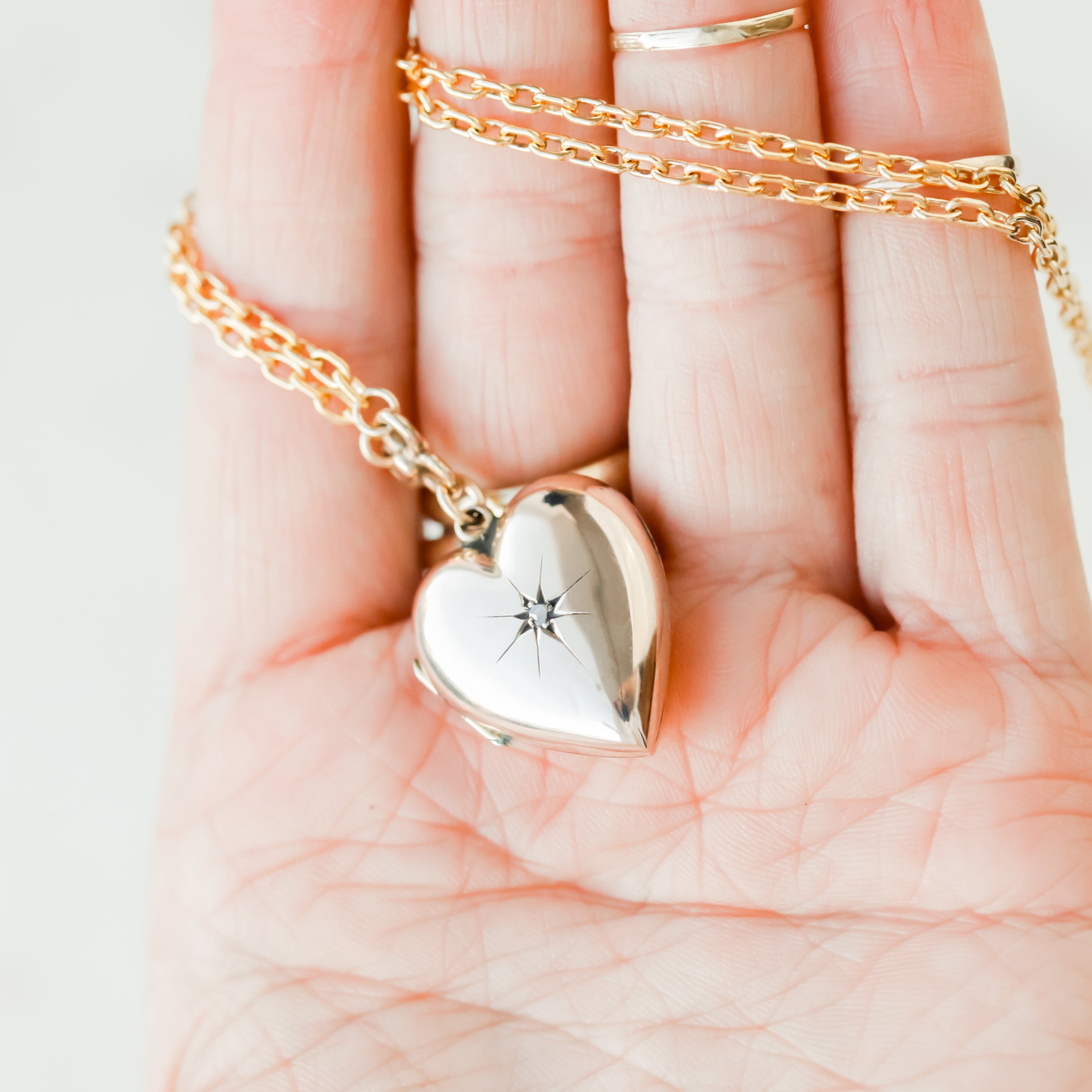 Marguerite Diamond Heart Locket