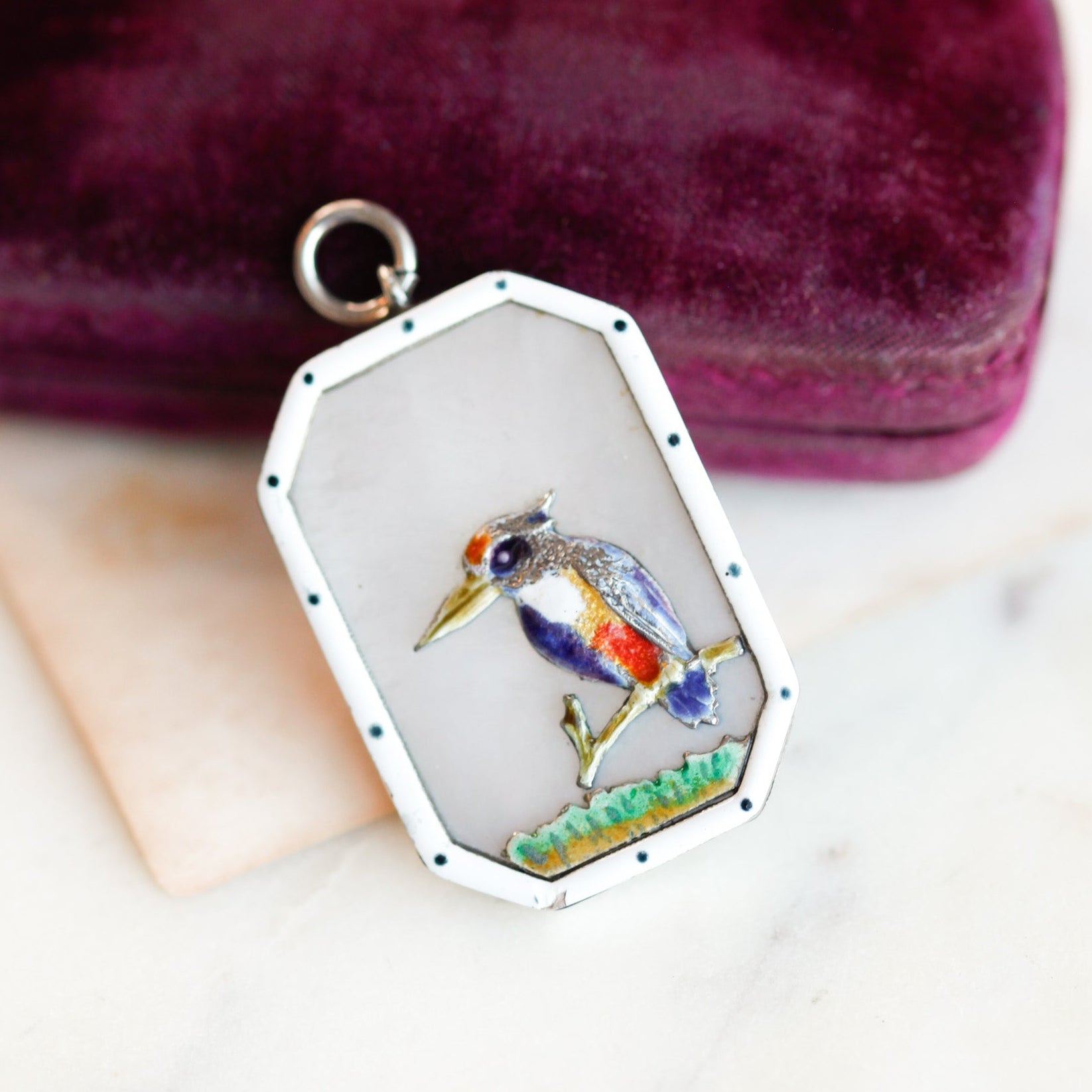 Toulouse Enameled Bird Pendant