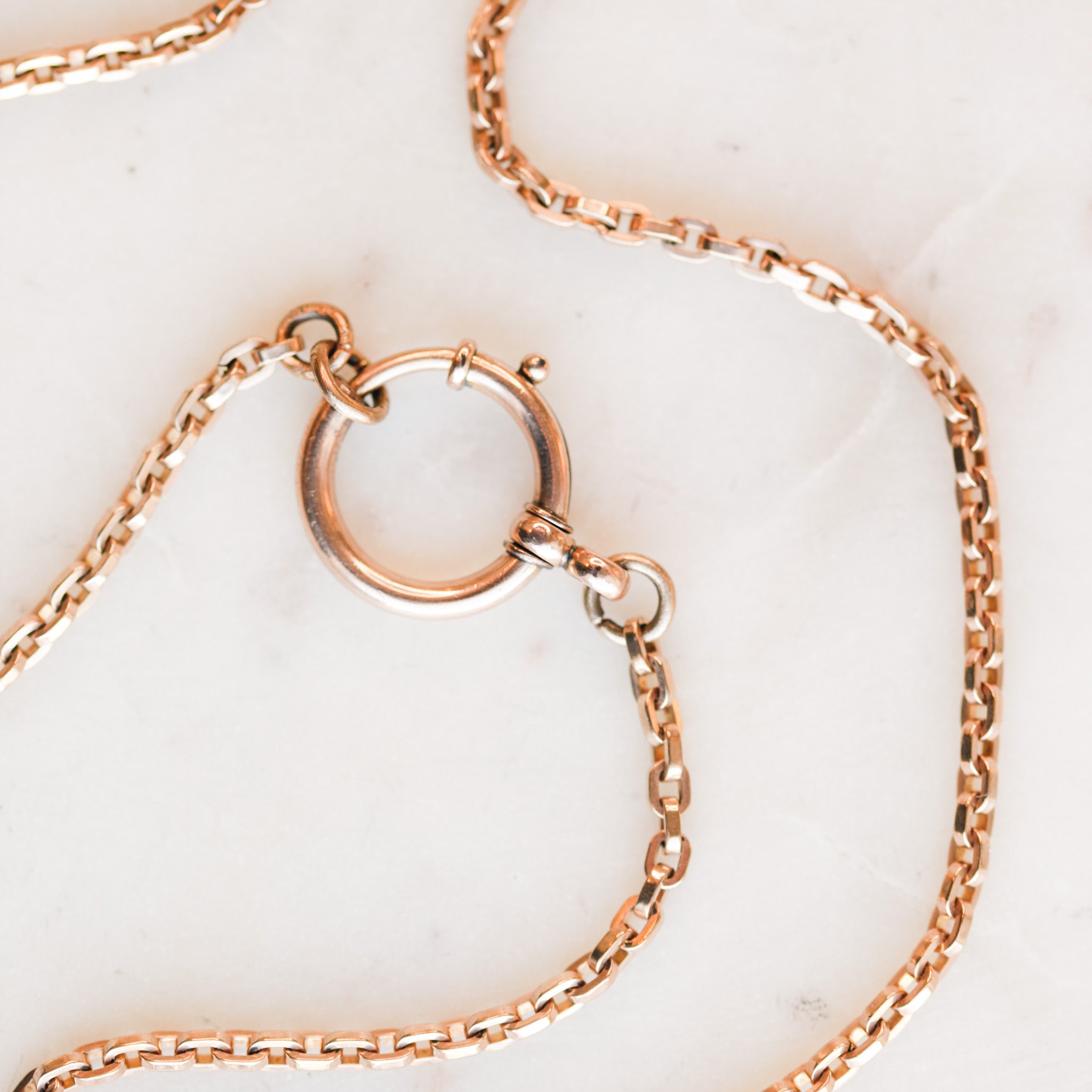 Boxy Cable Necklace with Bolt Clasp