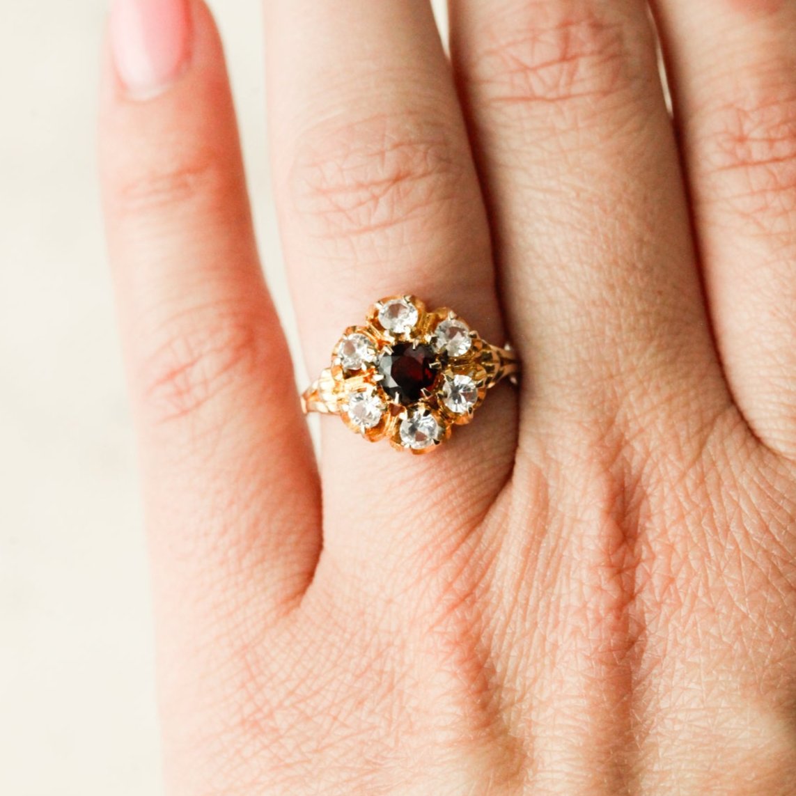 Berle Garnet + Gold Ring