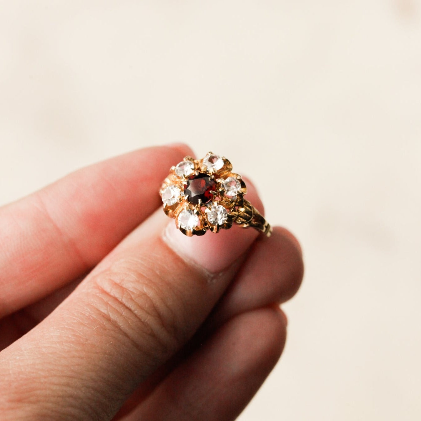 Berle Garnet + Gold Ring