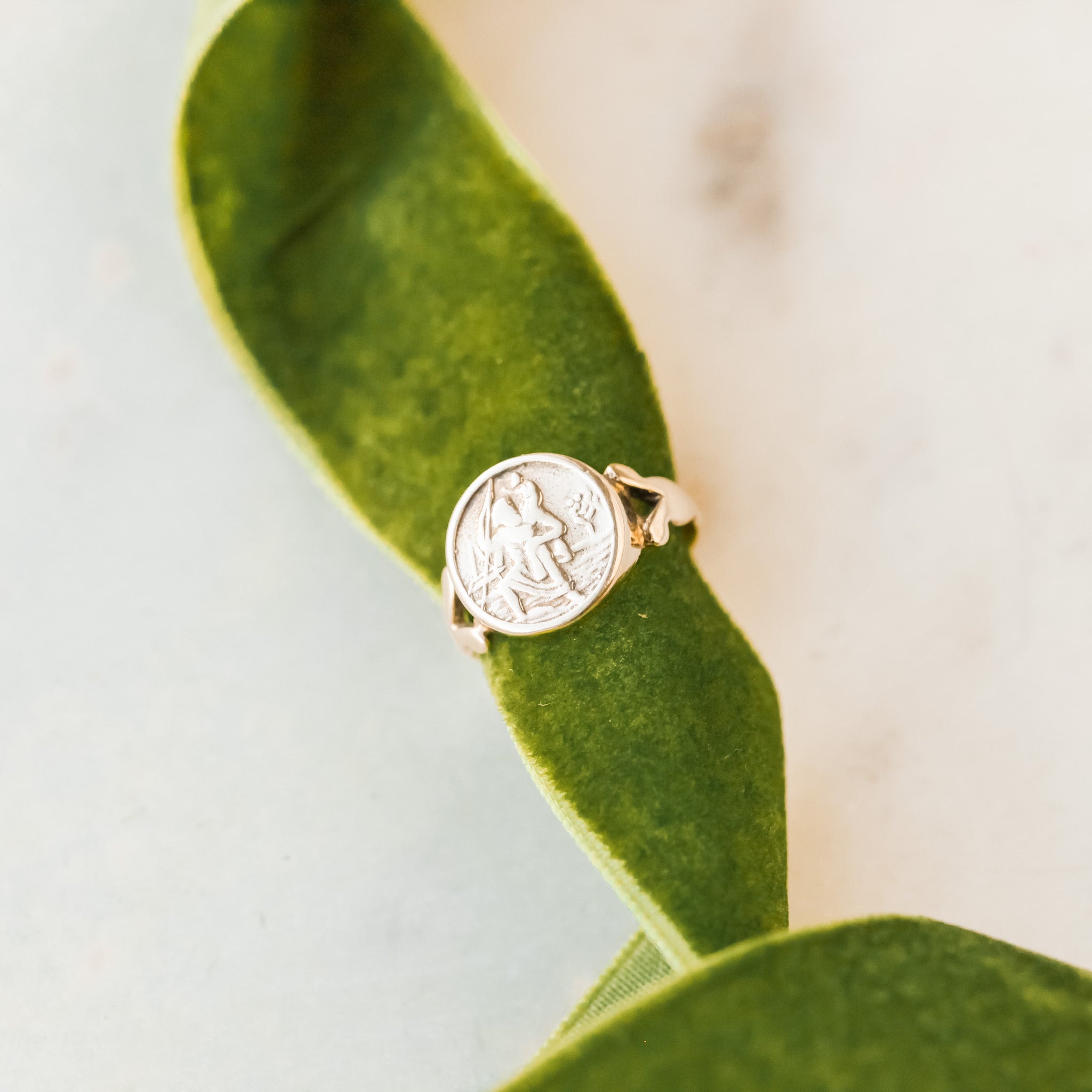 Gold Saint Christopher Ring