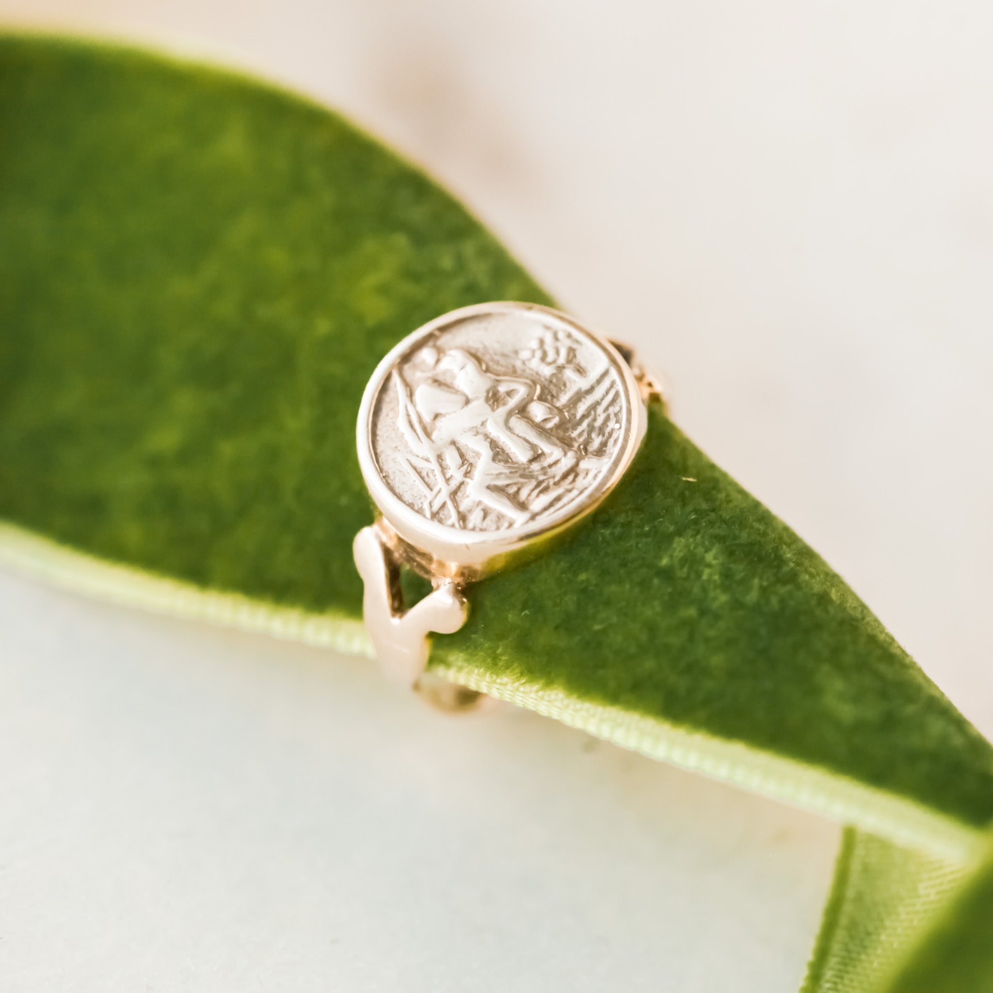 Gold Saint Christopher Ring