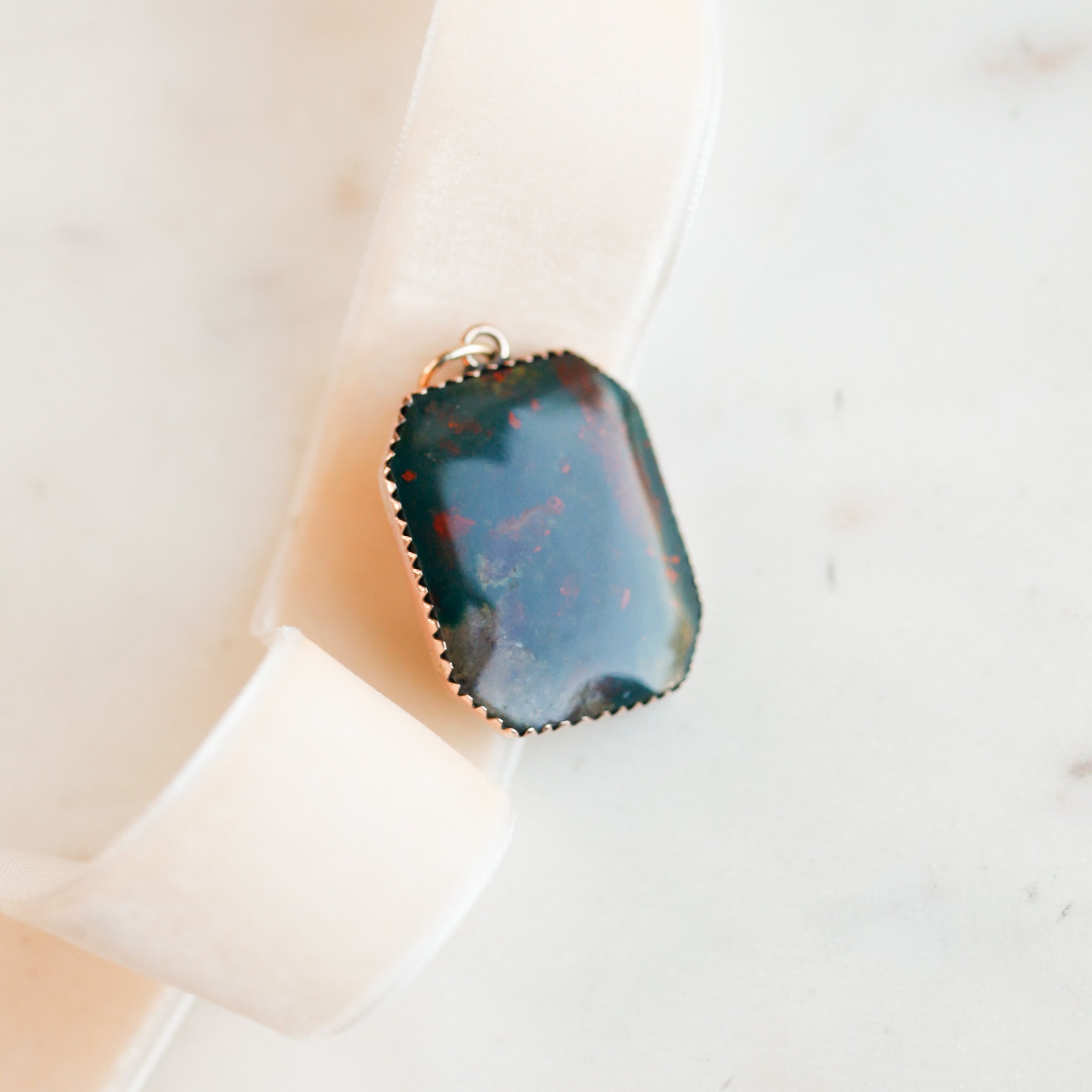 Victorian Cabochon Bloodstone Pendant