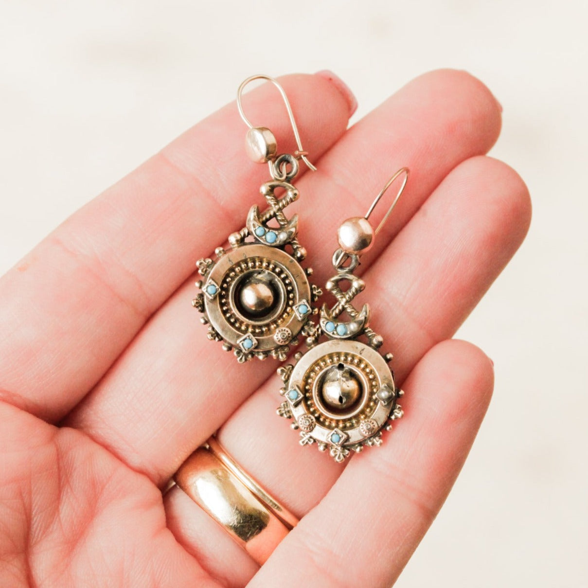 Camino Turquoise + Pearl Earrings