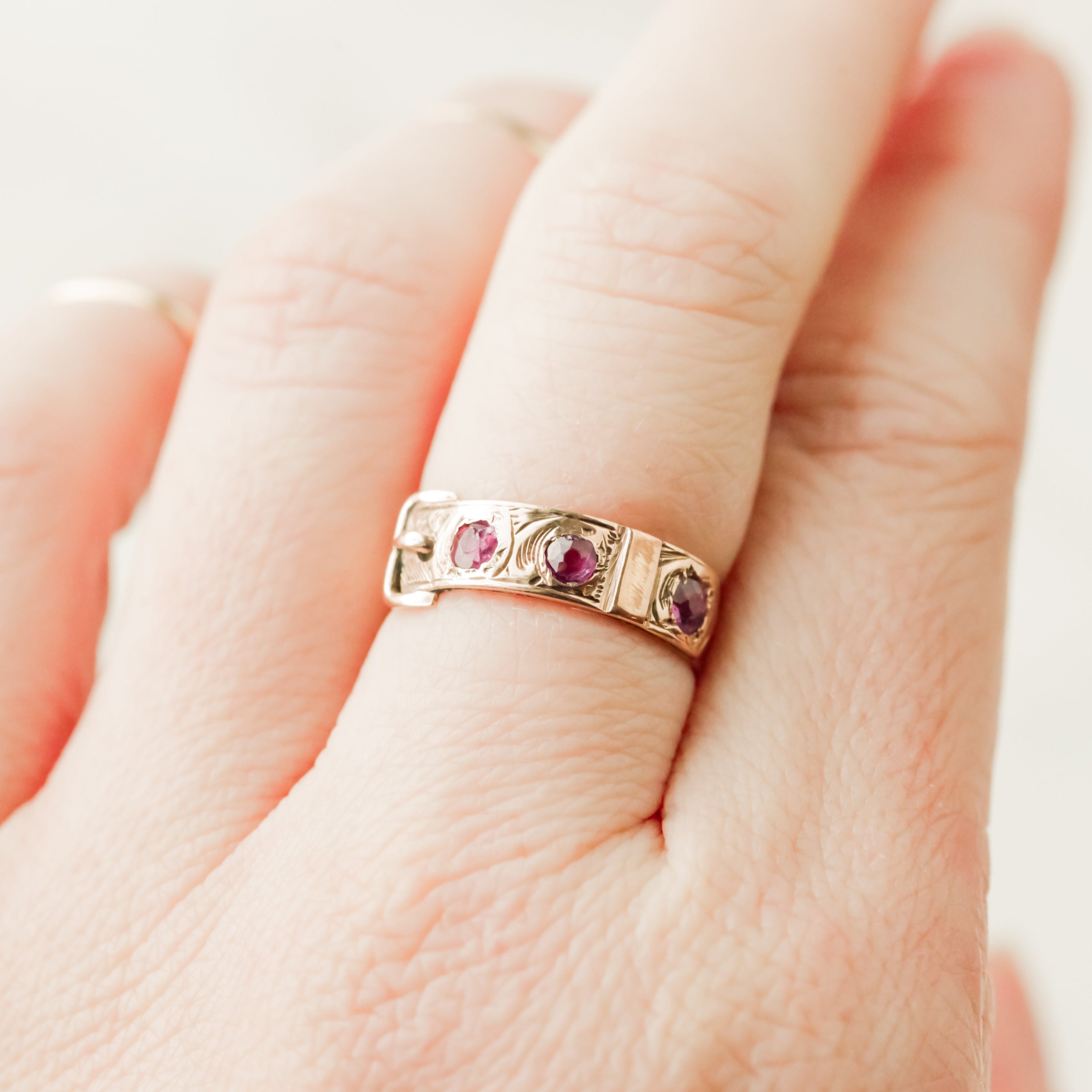 Mayhew Amethyst Buckle Ring