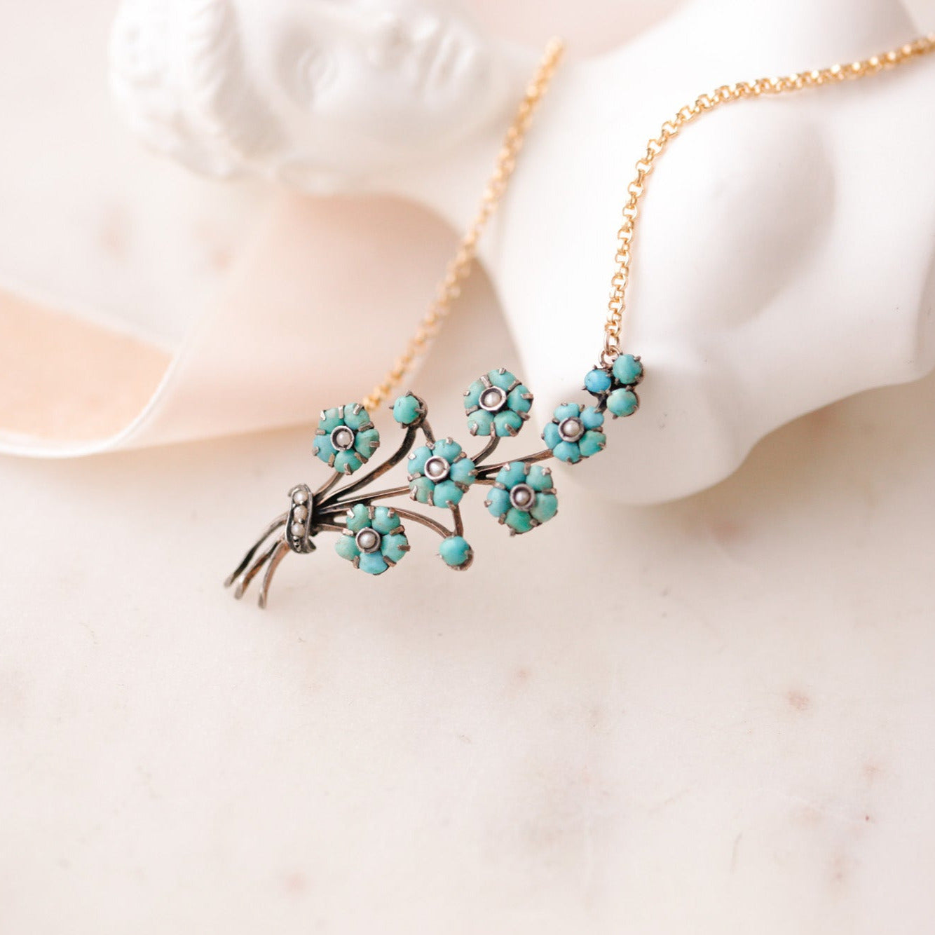 Marlise Turquoise Floral Pendant