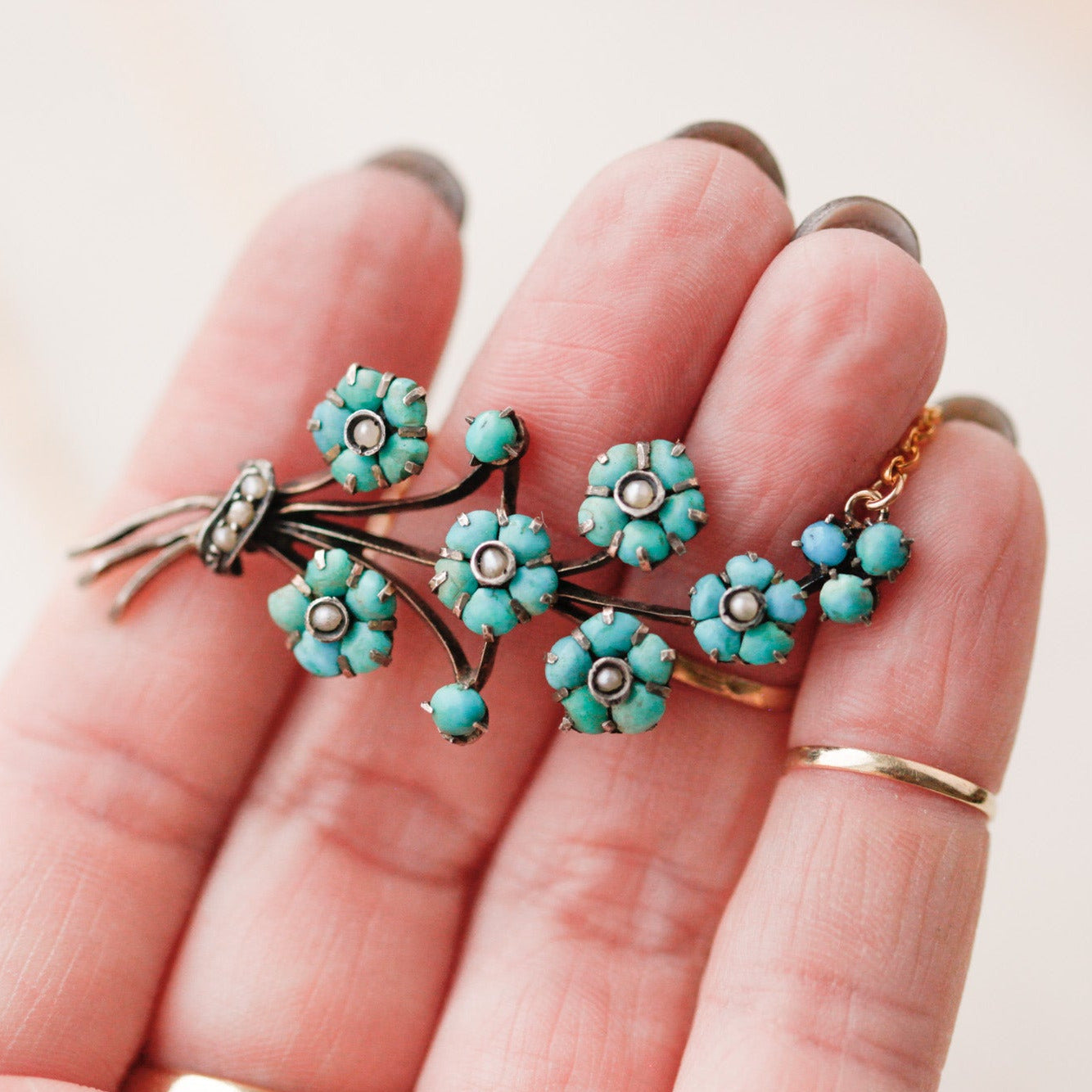 Marlise Turquoise Floral Pendant