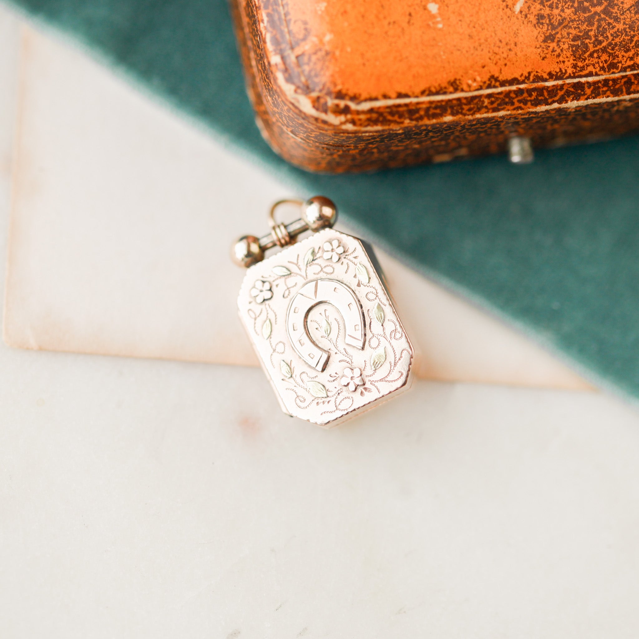 Lucky Gold Horseshoe Locket