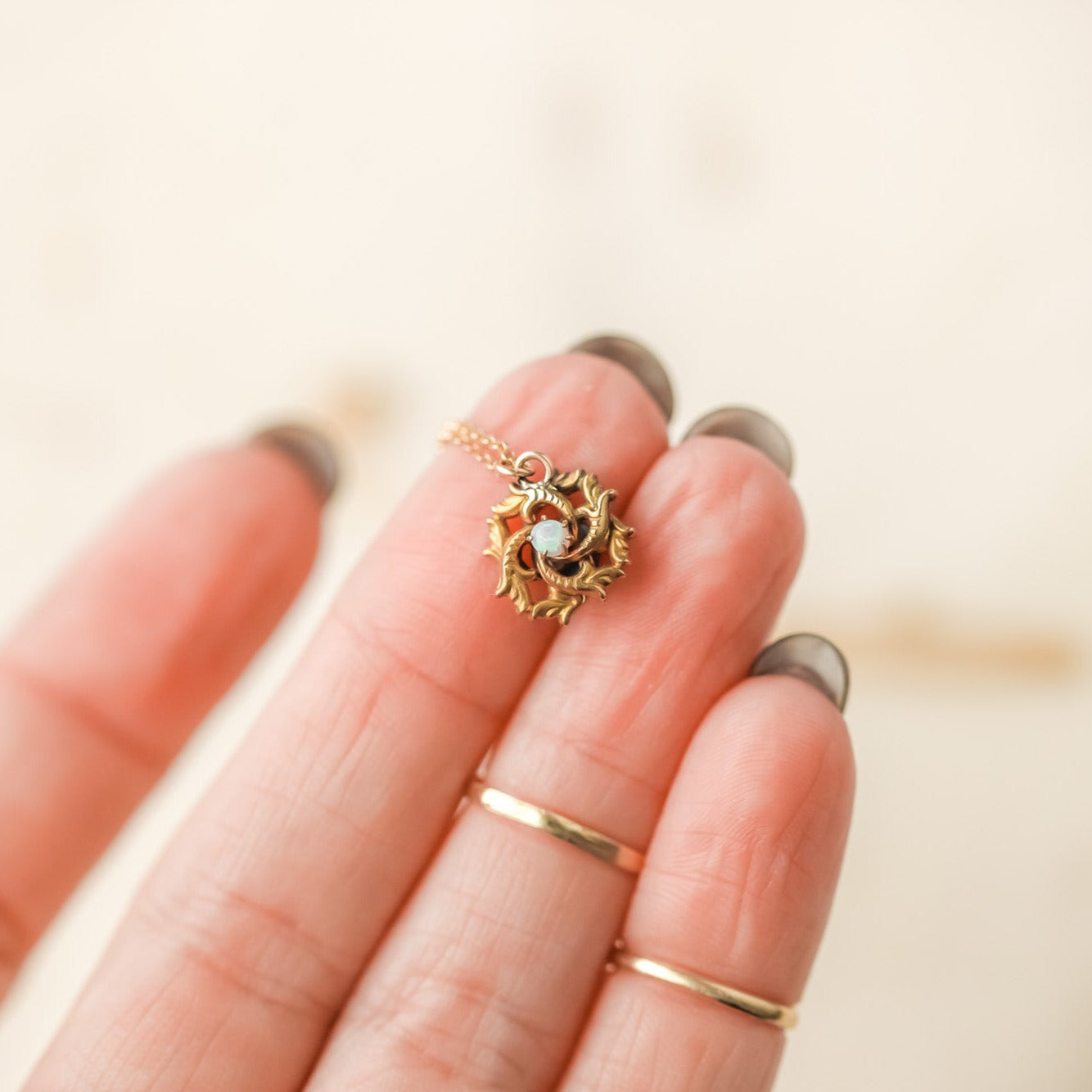 Gold Olympia Opal Pendant