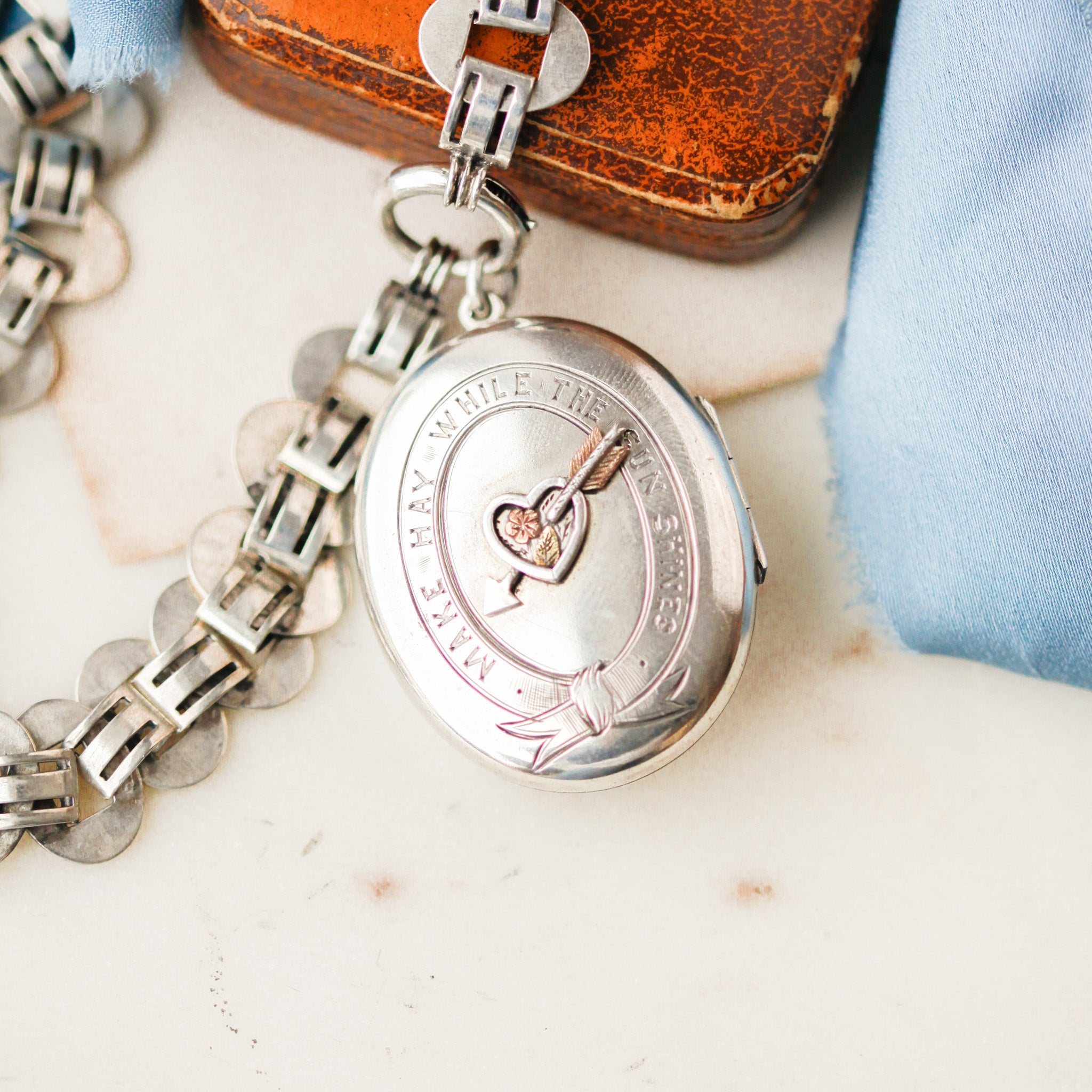 "Make Hay While The Sun Shines" Locket + Necklace