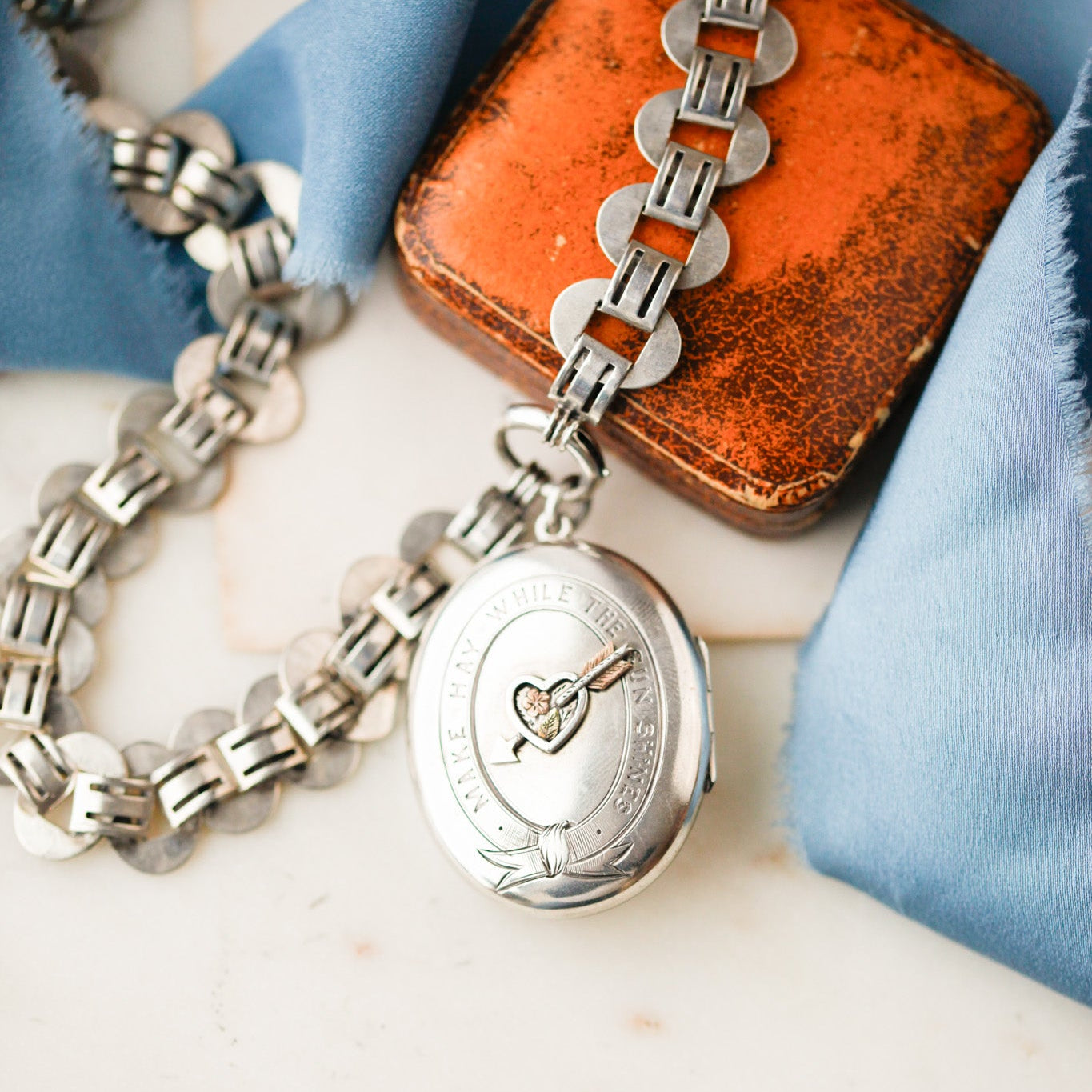 "Make Hay While The Sun Shines" Locket + Necklace