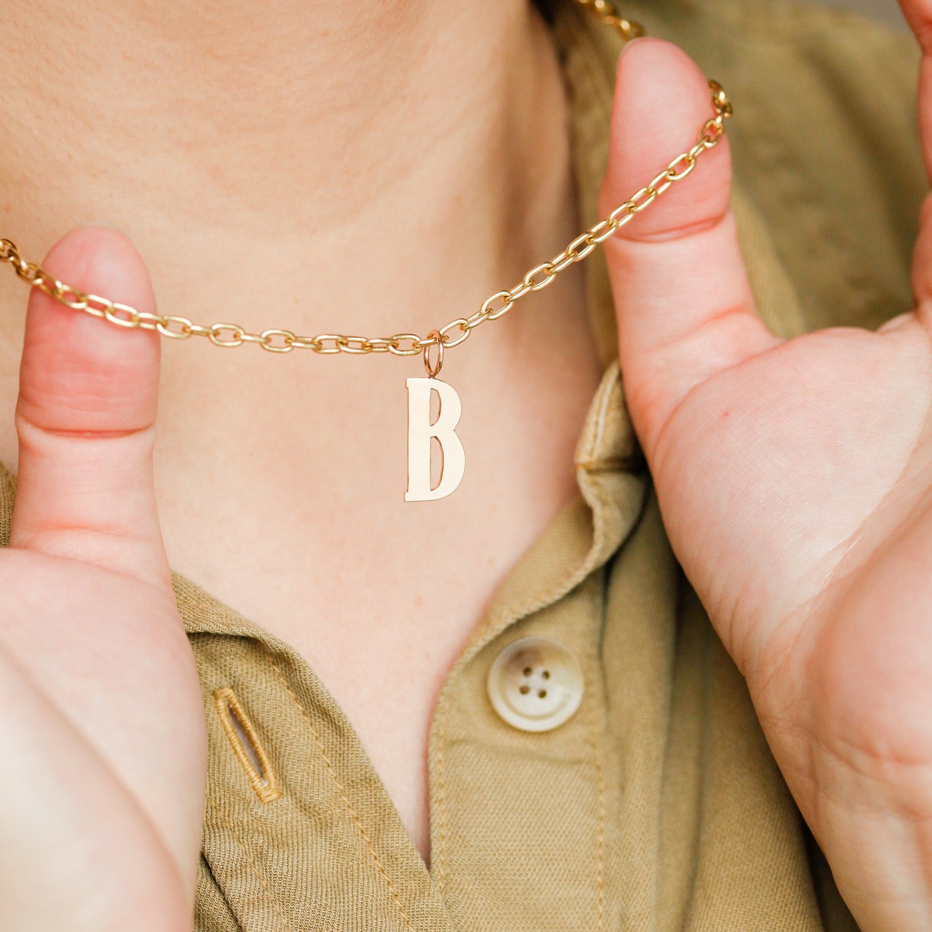 Modern Gold Letter Charms