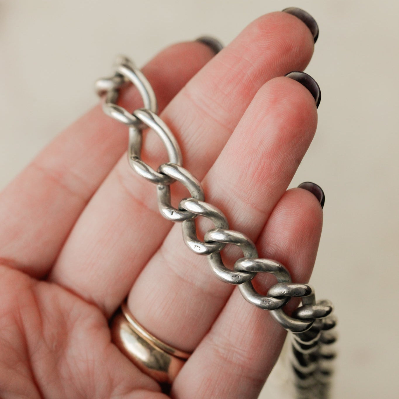 George Silver Curb Necklace