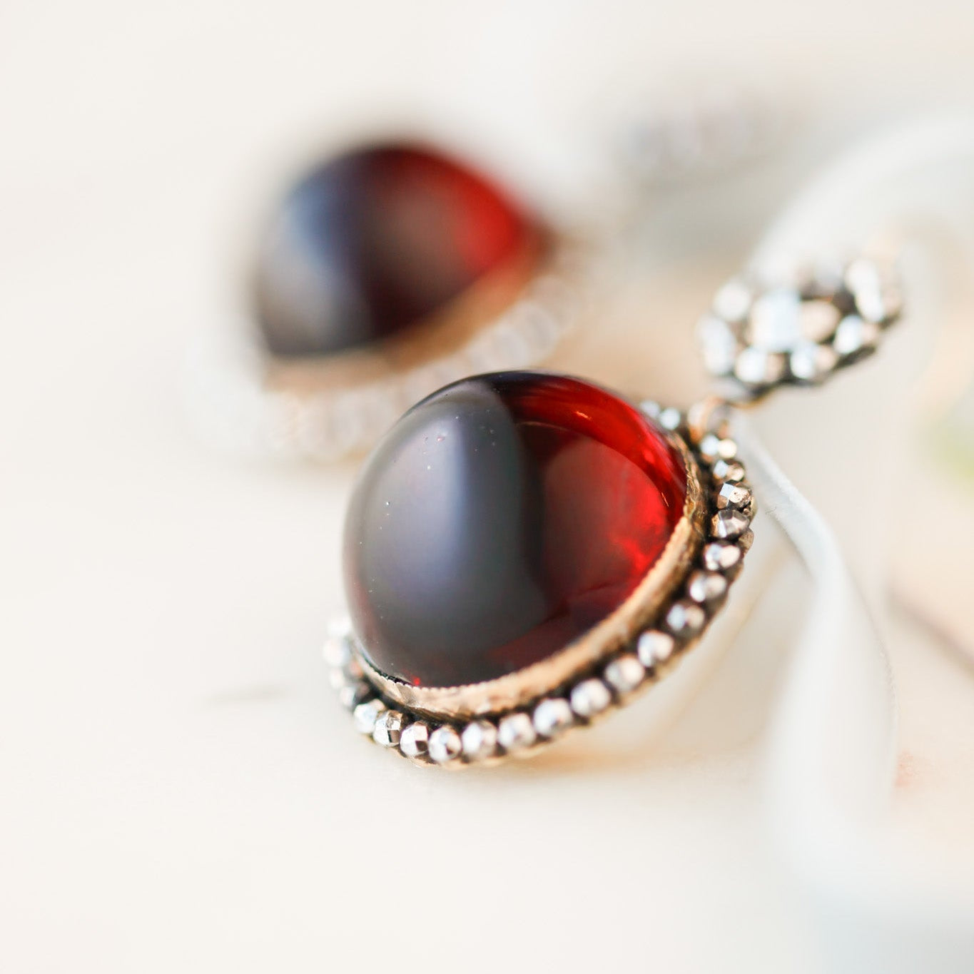 Lea Bohemian Garnet Earrings