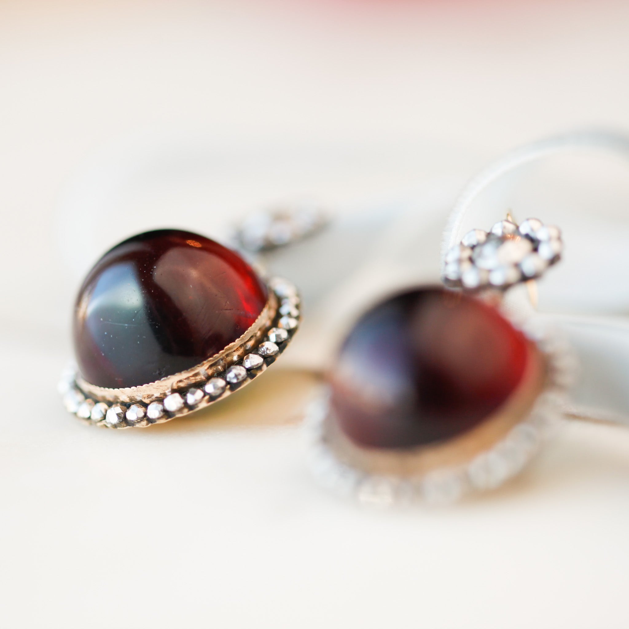 Lea Bohemian Garnet Earrings