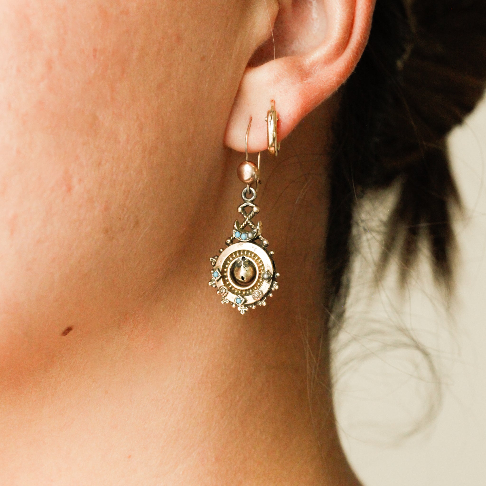 Camino Turquoise + Pearl Earrings