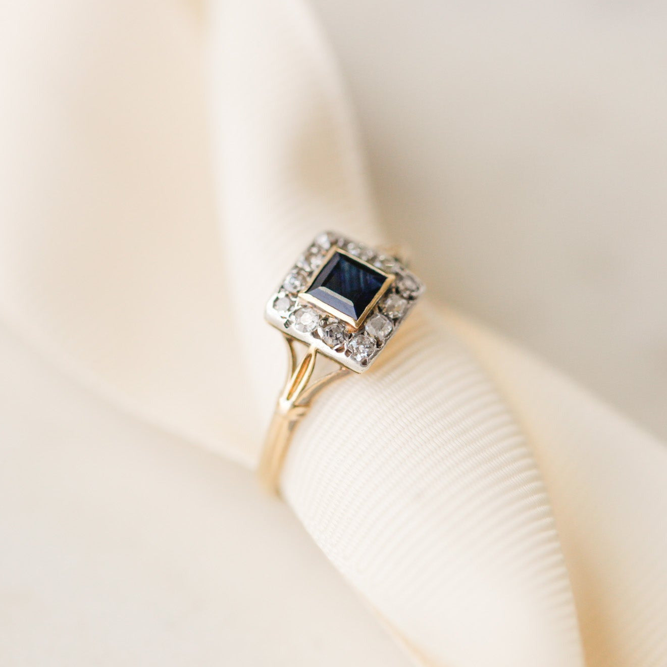 Eliza Diamond + Sapphire Ring