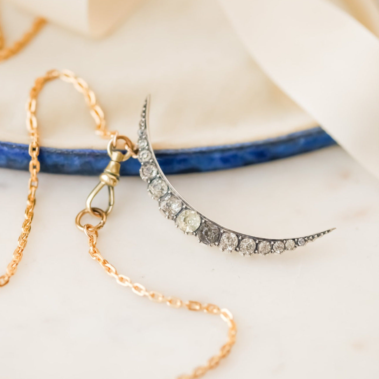 Ezra Edwardian Crescent Pendant