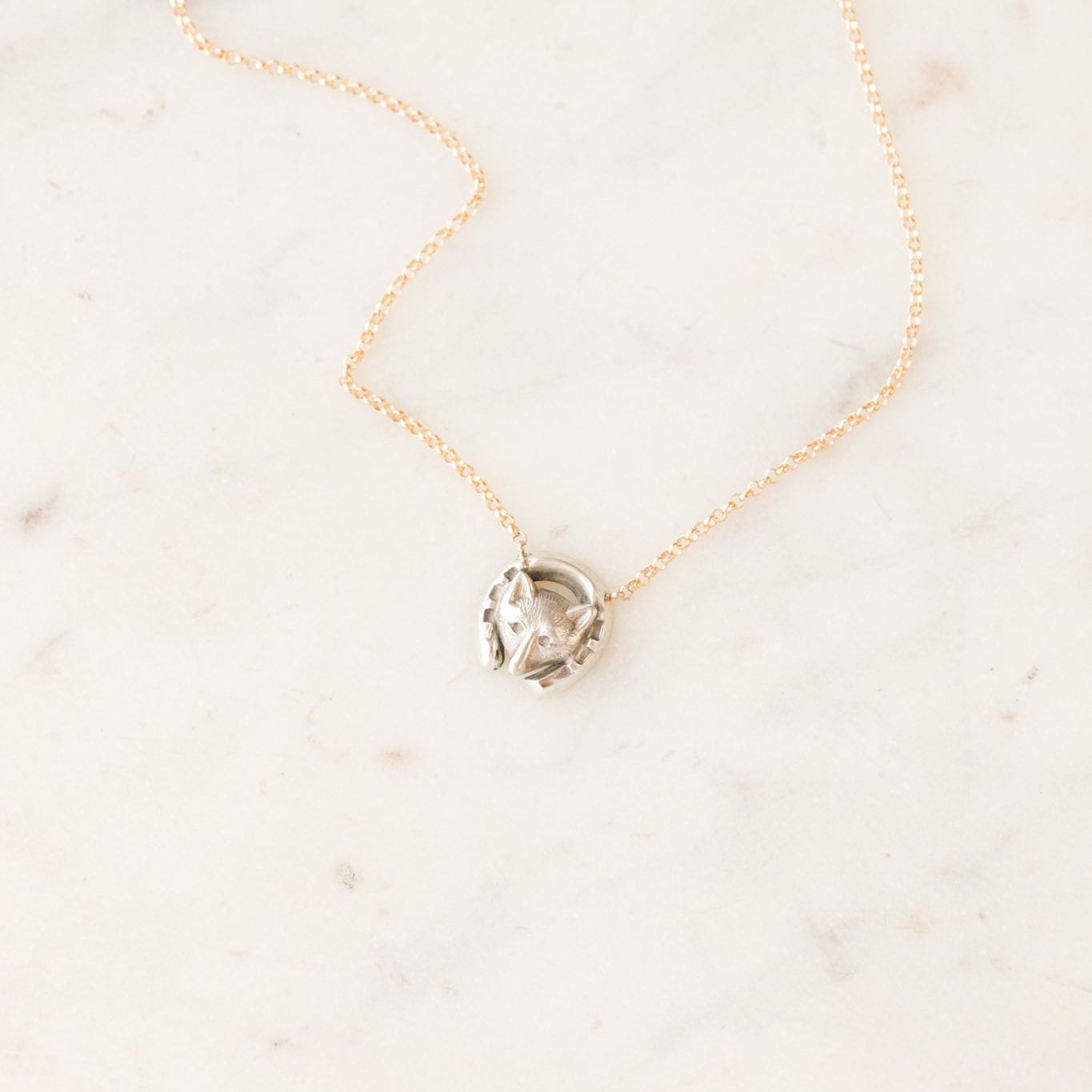 Lucky Silver Fox Pendant